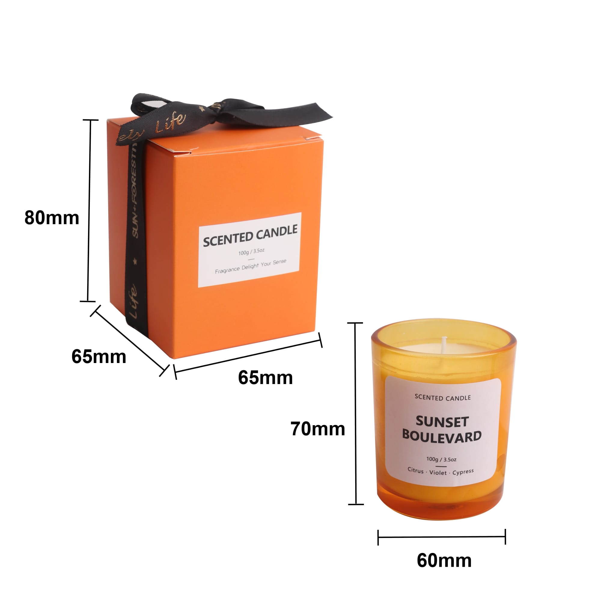 3.5oz Glass Candle - PCHC017 Image 