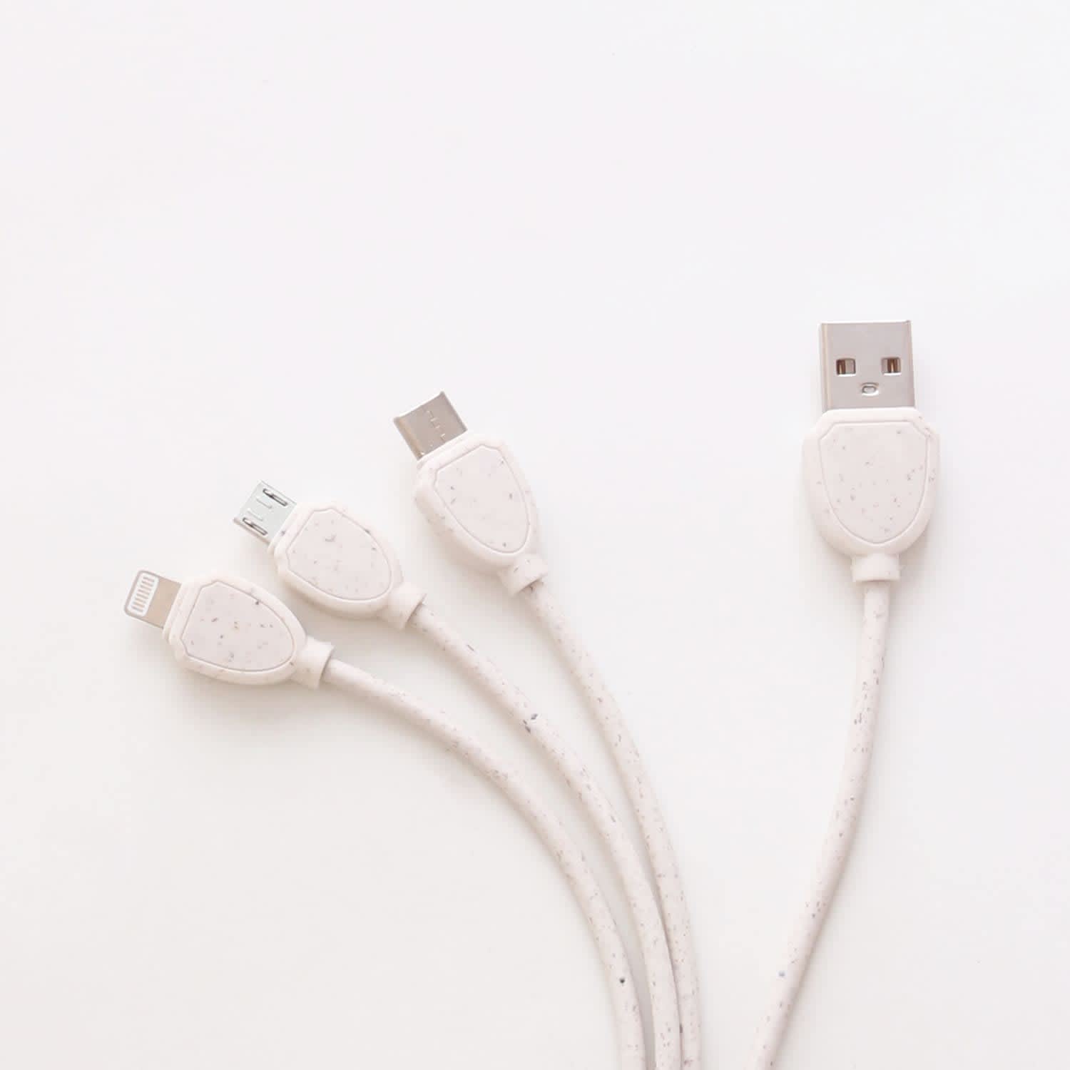 Wheat Straw Charging Cable - Square Shape A - PCBA104 Image 