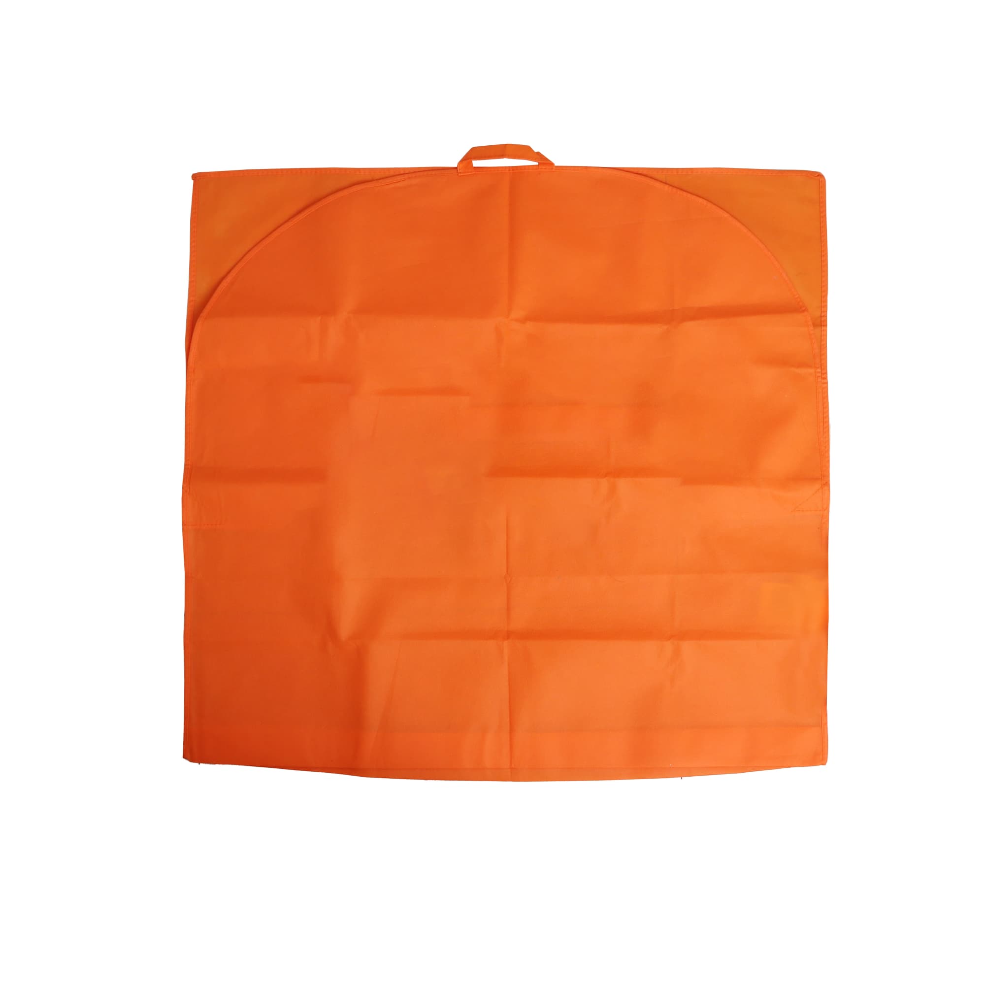 An orange non-woven car seat cover with a handle, designed for outdoor leisure use. It has a simple, foldable design.
