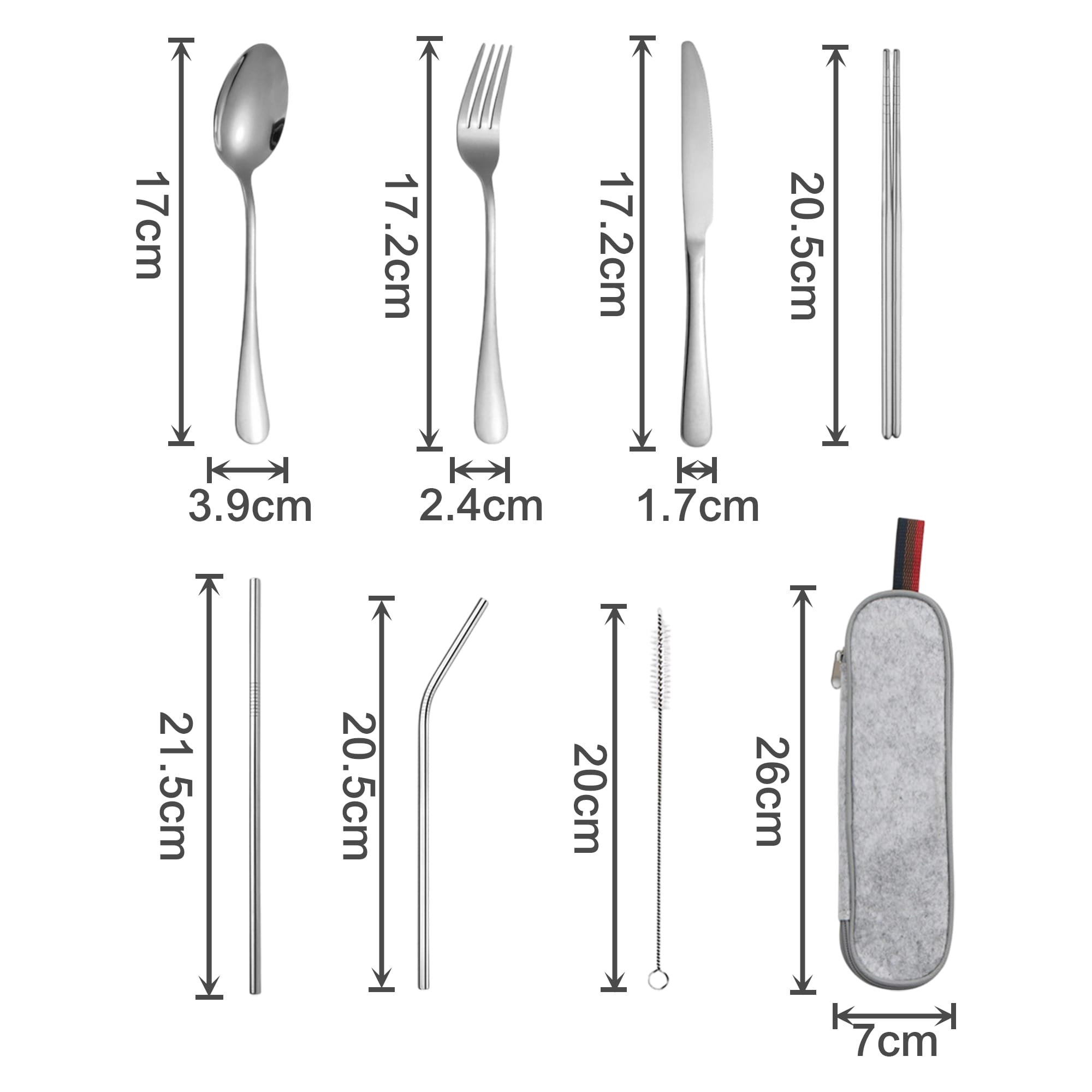 Stainless Steel Flatware Set 7pcs