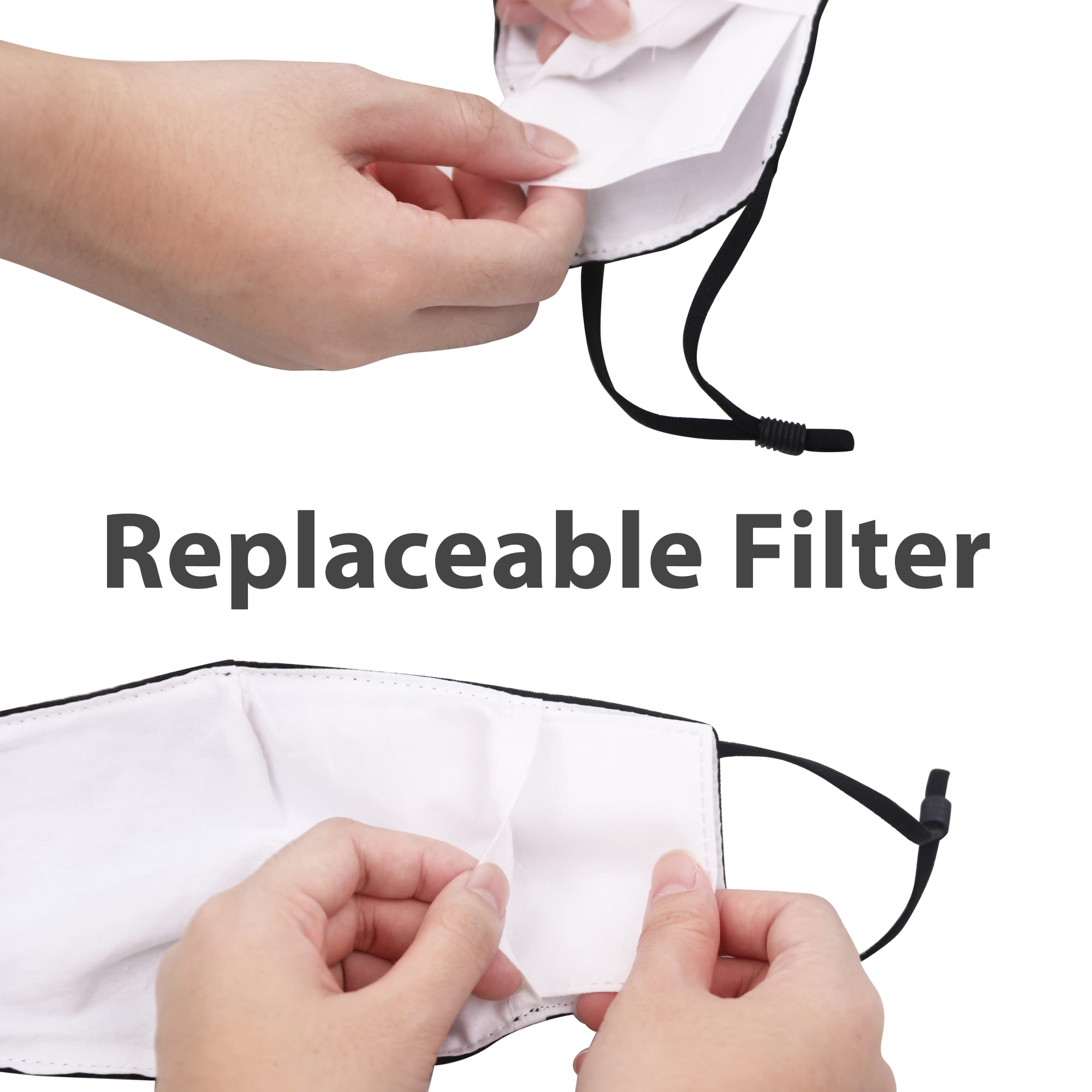 2-Ply Polyester Custom Reusable Face Mask With Filter - PCA050 Image 