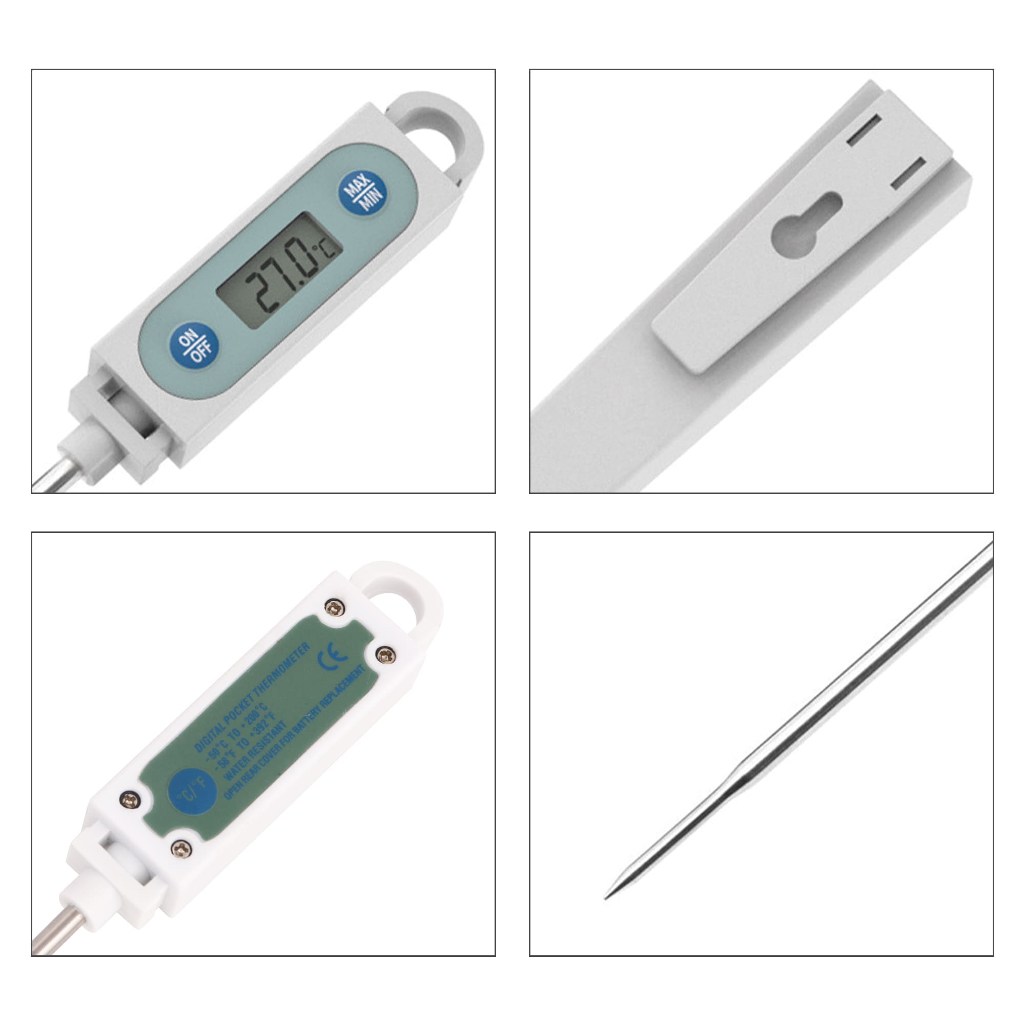 Instant Read Thermometer with Long Probe