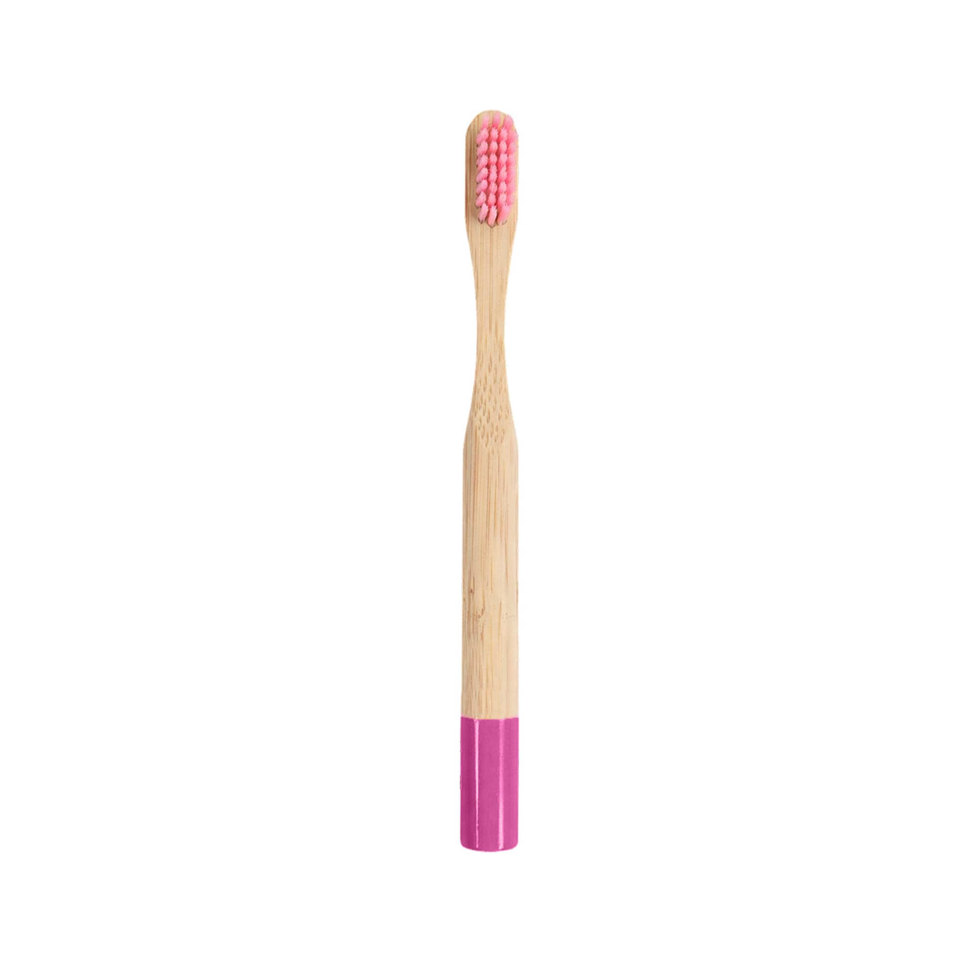 Alternative view of Small Round Handle Colorful Bamboo Toothbrush