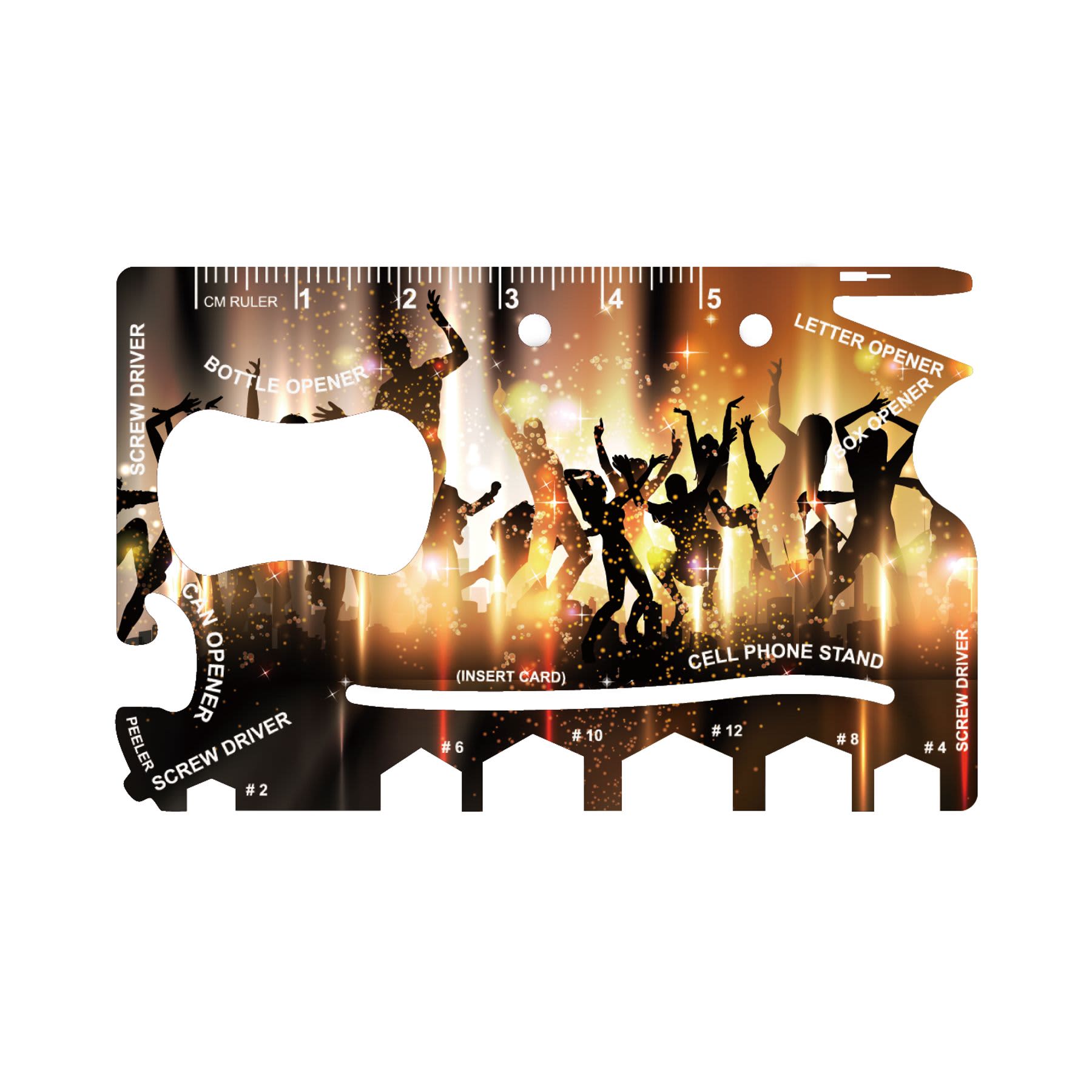 Full color print Card- sized Multi-tool