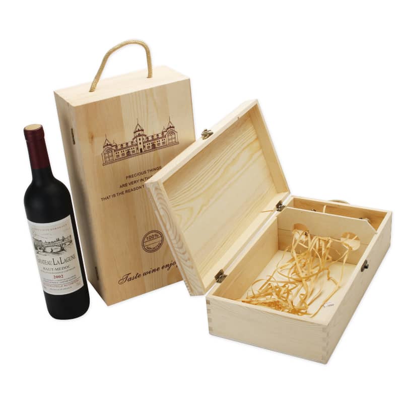 Double Bottle Wooden Wine Box - PCPB565 Image