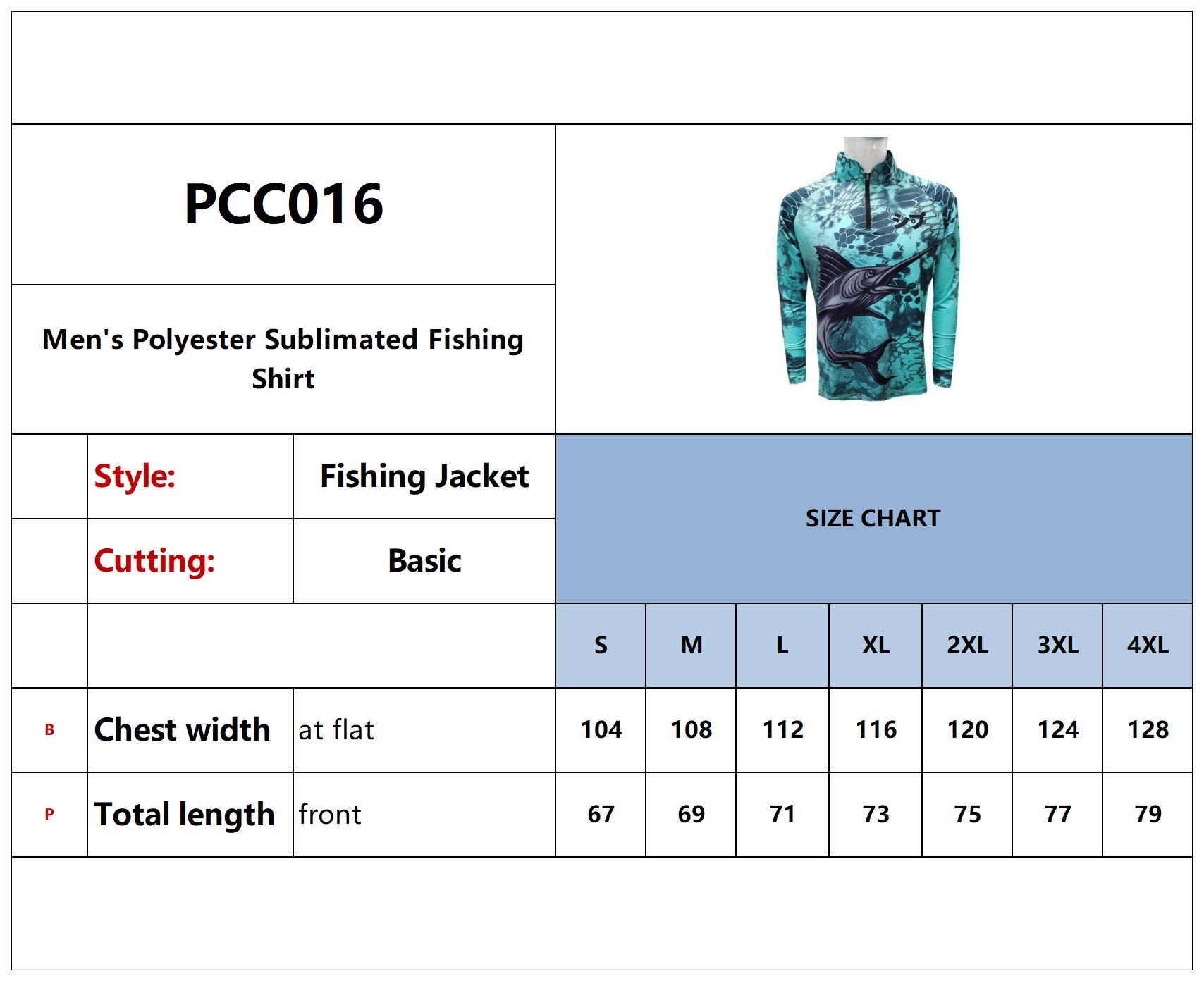 Men's Polyester Spandex Sublimated 1/4 Zip Fishing Pullover - PCC016 Image