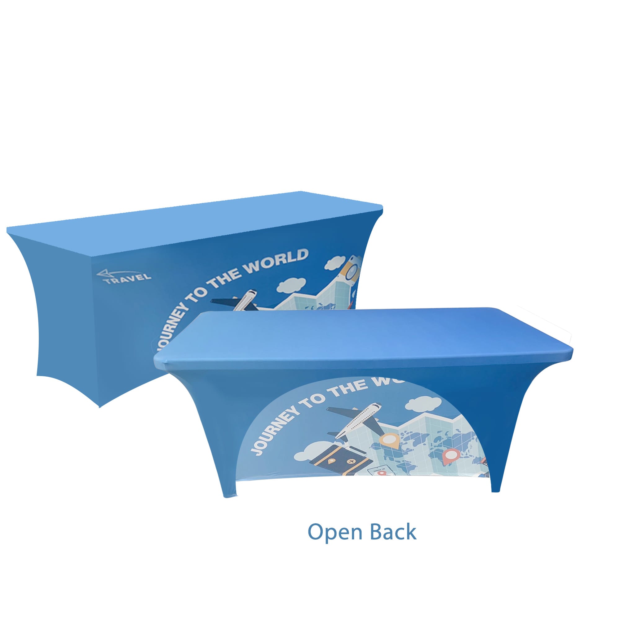 Alternative view of Stretch Table Covers with Open Back * 4ft