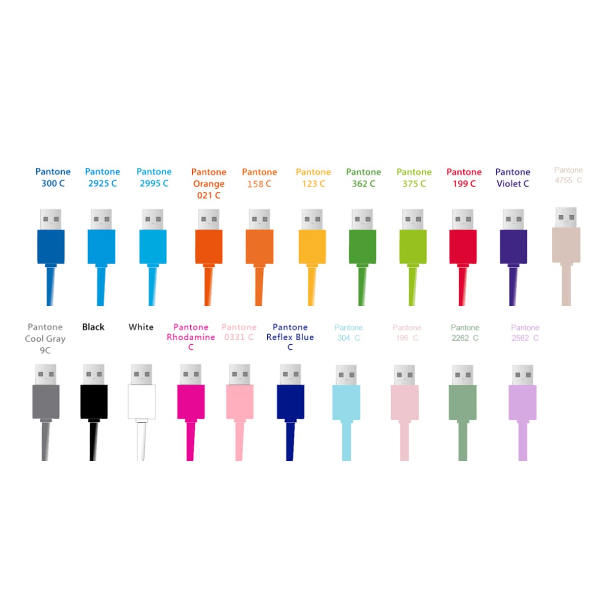 Custom Shape PVC Charging Cable with Keyring - PCBA108 Image