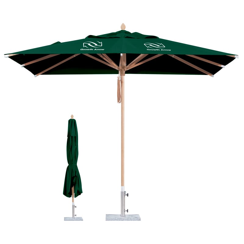 3x3m Wind-resistant Square Stock Colour Outdoor Umbrella