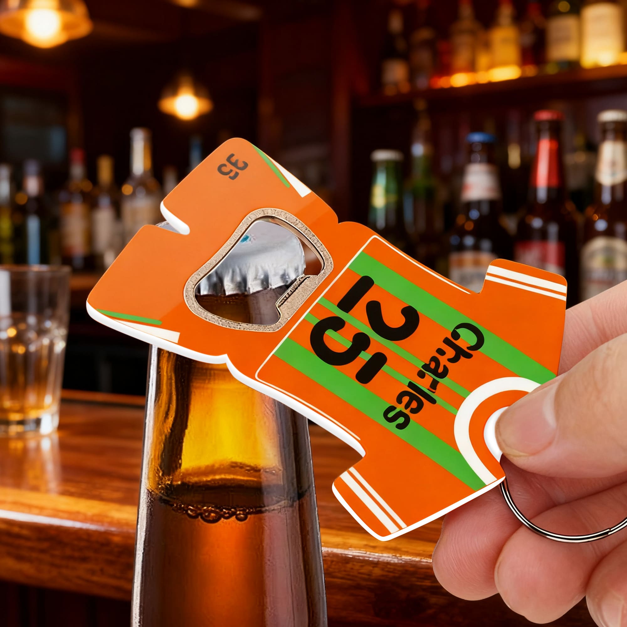 Sport Jersey Bottle Opener Keyring