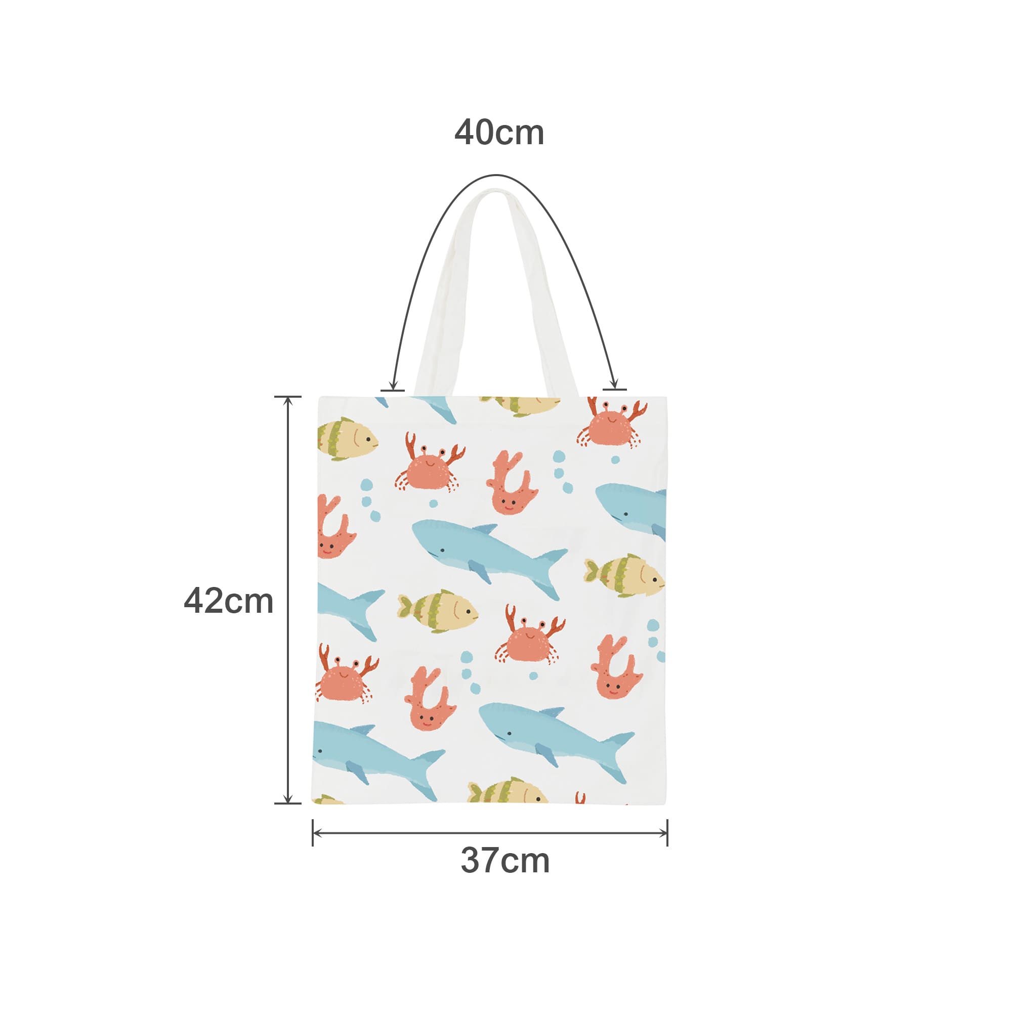 170gsm Digital Print Short Handle Cotton Bag
