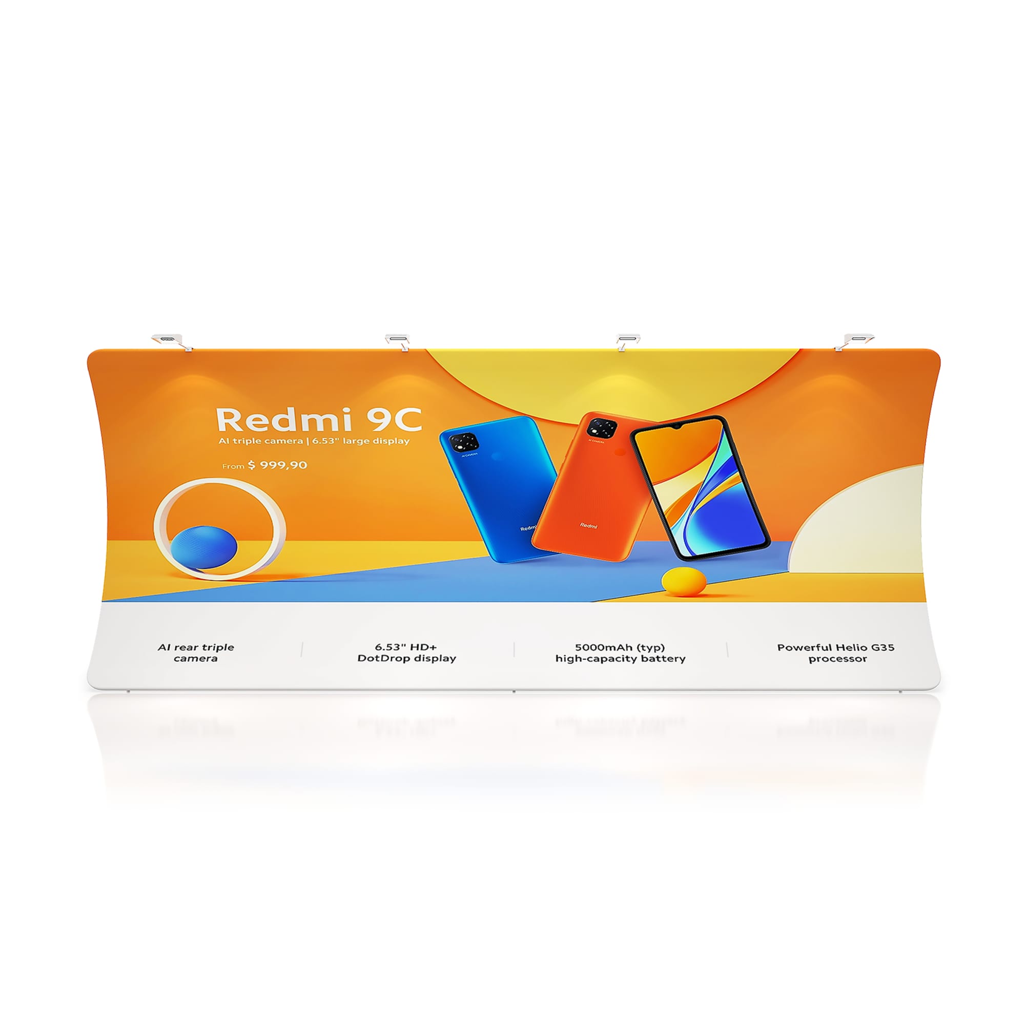 Alternative view of 6m U-Shaped Tension Fabric Display Wall