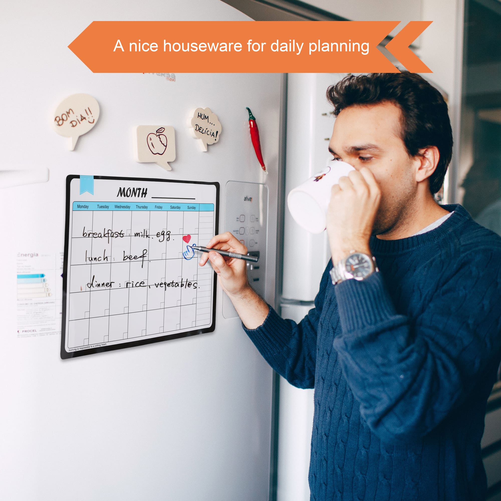 Erasable Magnetic Calendar Planner - PCH280 Image 