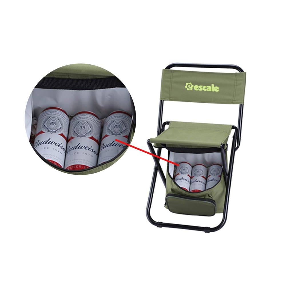 Adult Foldable Camping Chair with Cooler Bag - PCH322 Image 