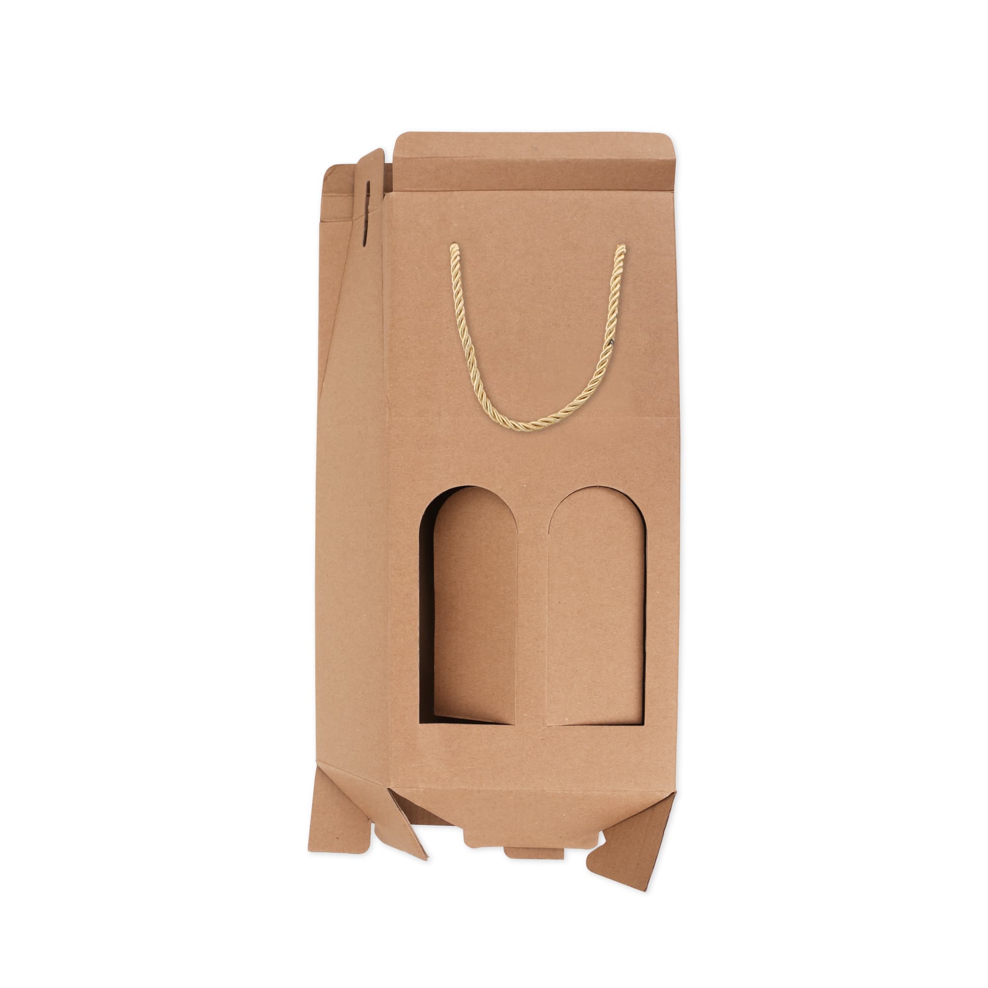 Double Bottle Wine Box with Rope Handle - PCPB485 Image 