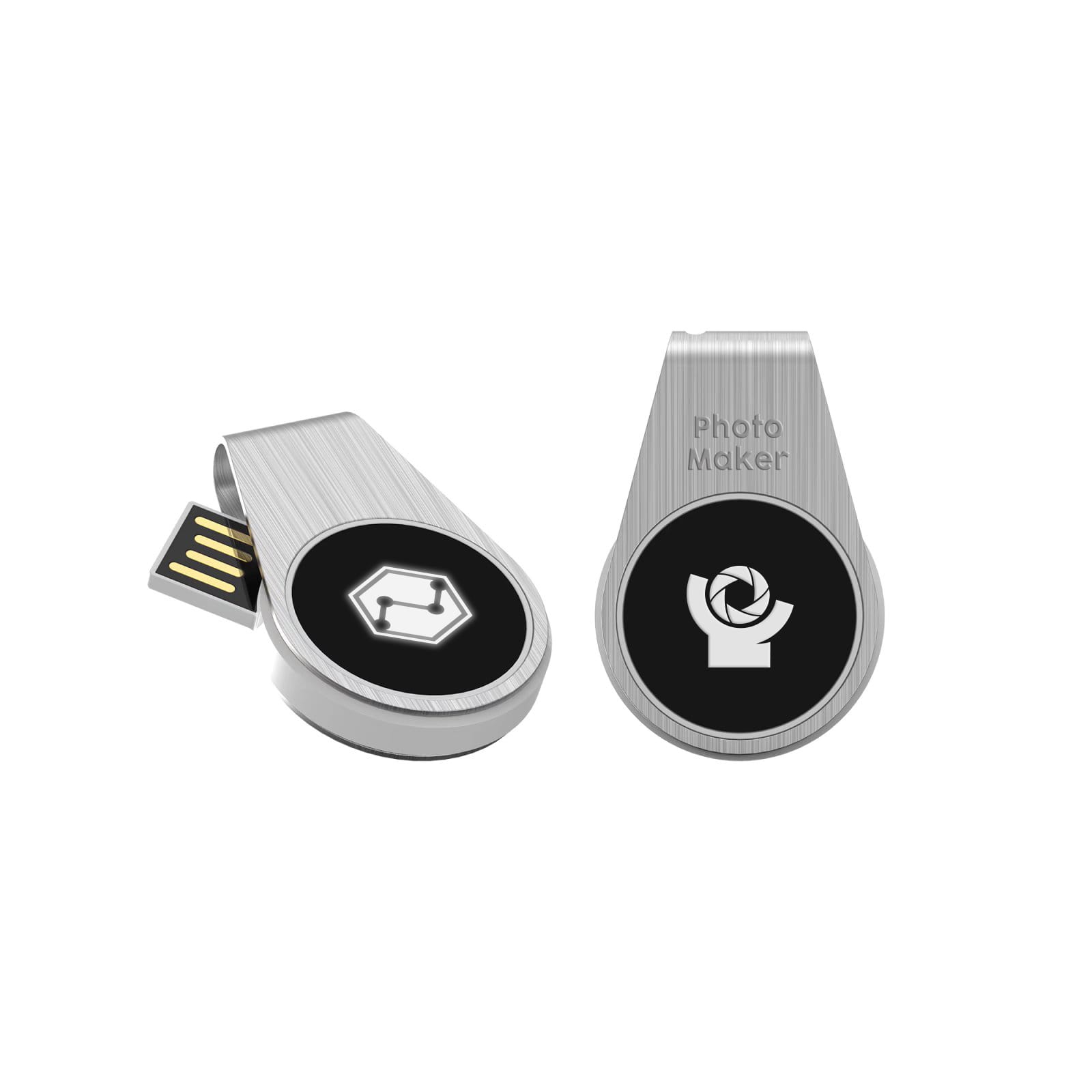 Alternative view of Swivel Lighting Logo Flash Drive