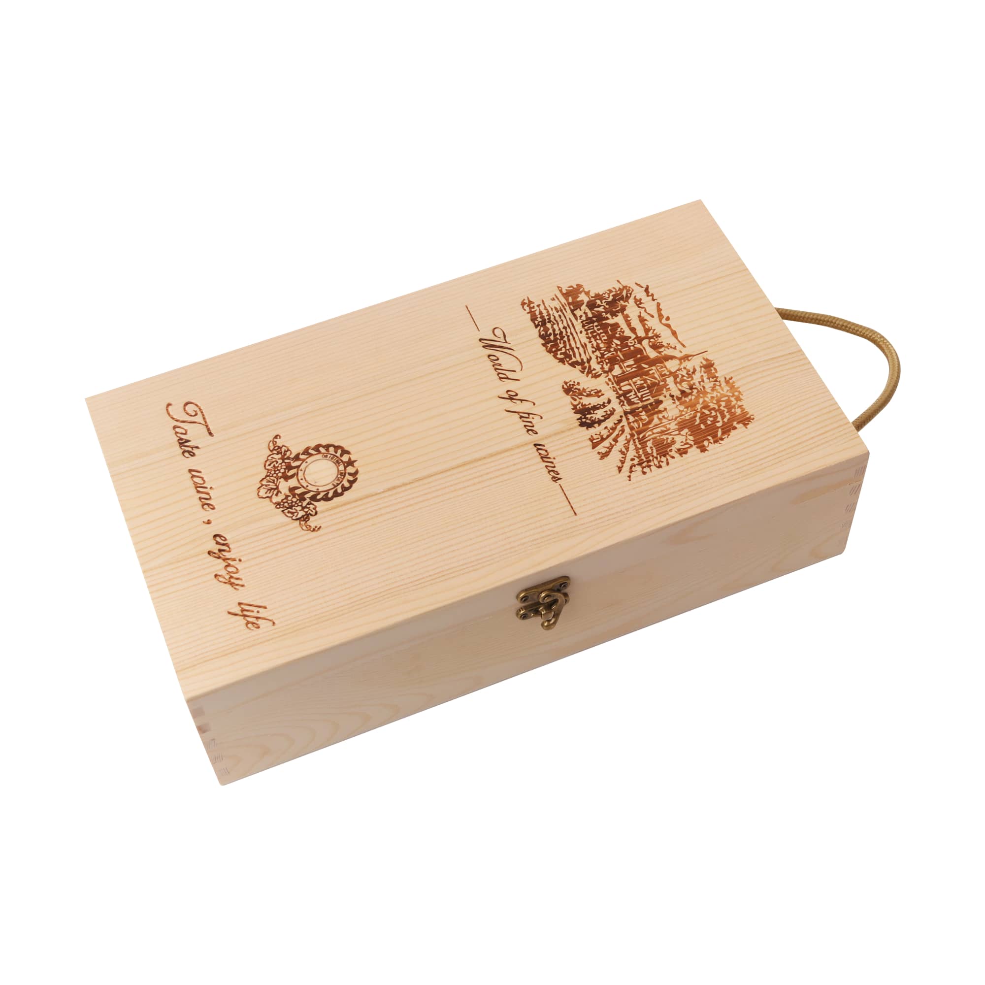 Double Bottle Wooden Wine Box - PCPB565 Image