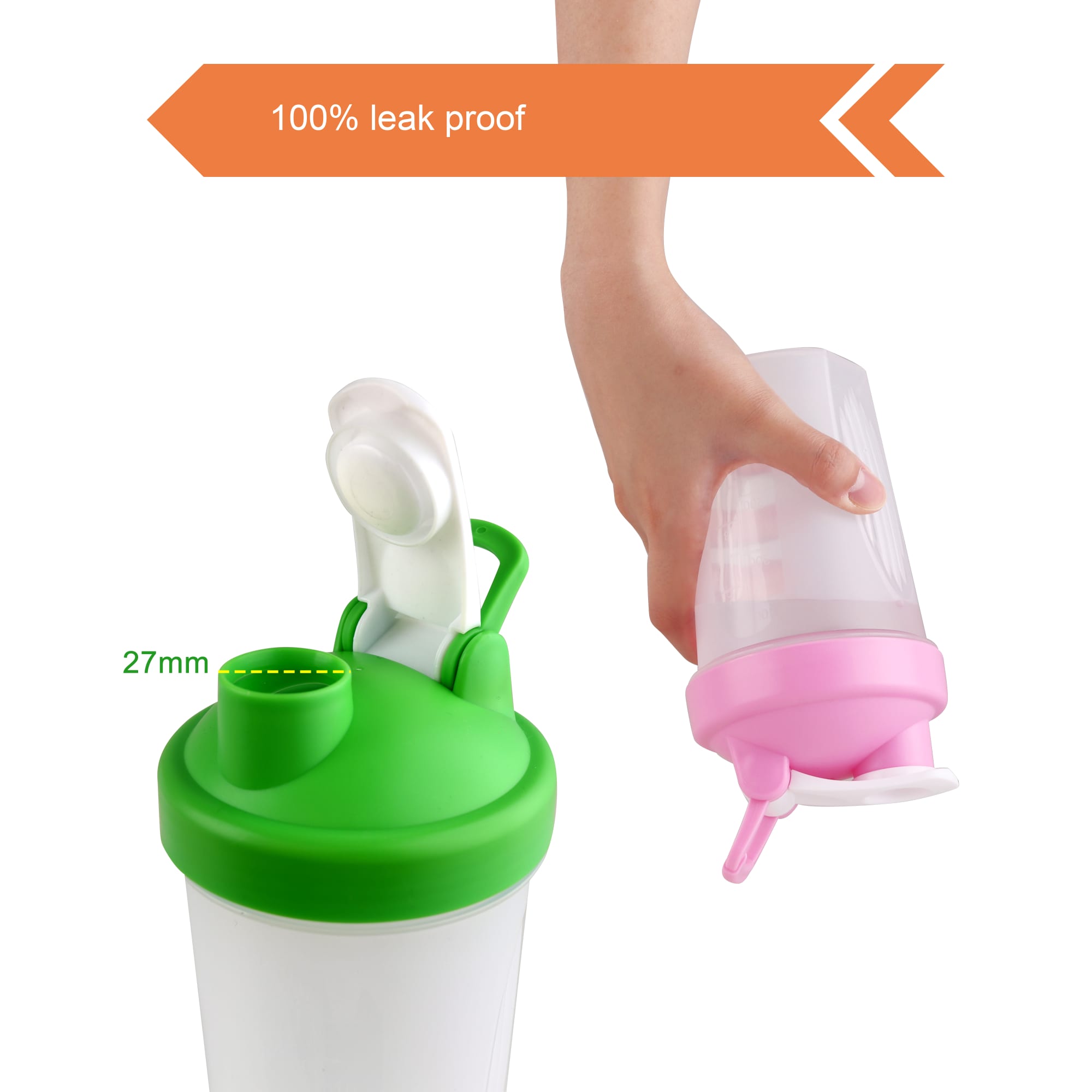 BPA Free Fitness Shaker Bottle with Loop 400ml - PXD272 Image