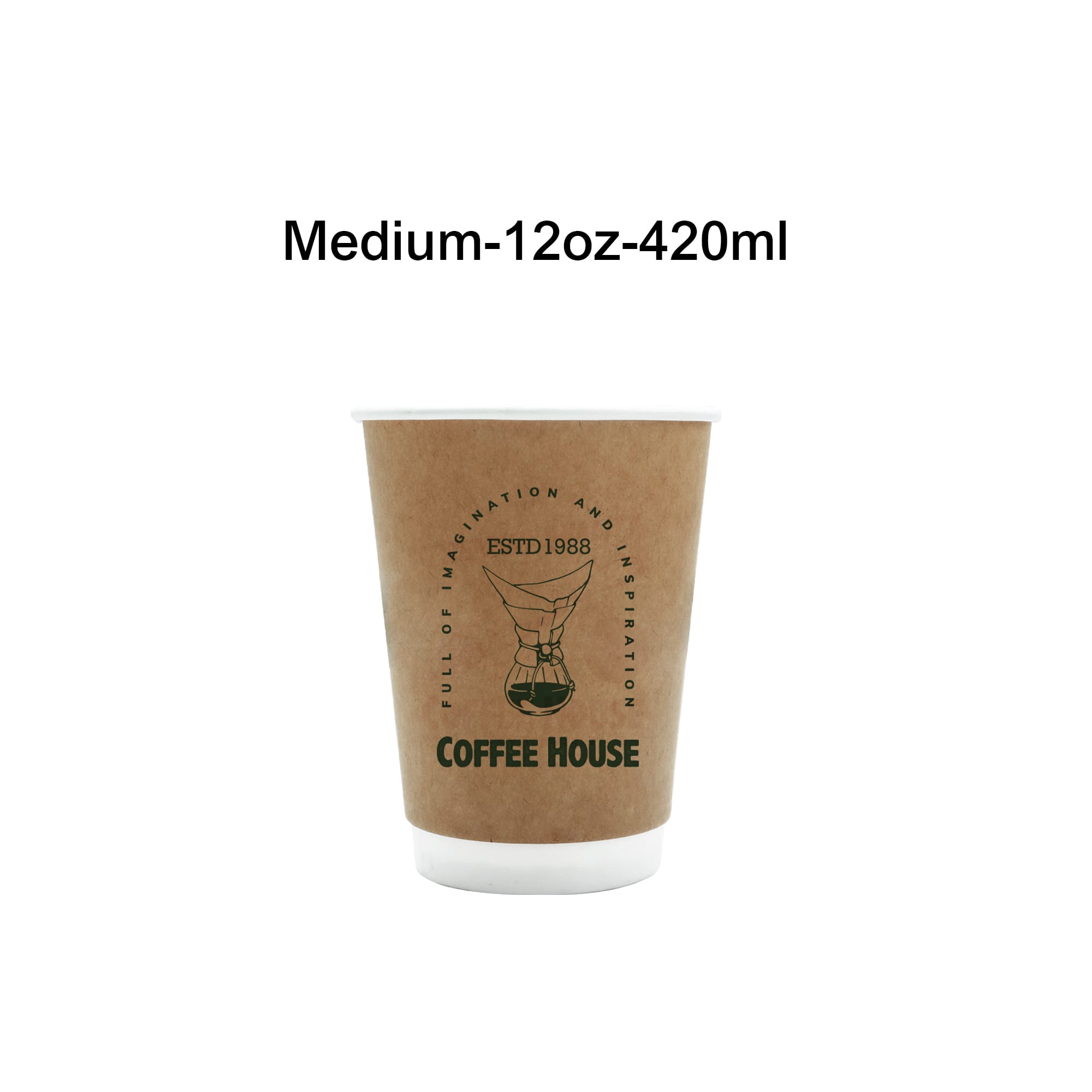 Home Compostable Aqueous Double Wall Kraft Paper Cups - Image 3