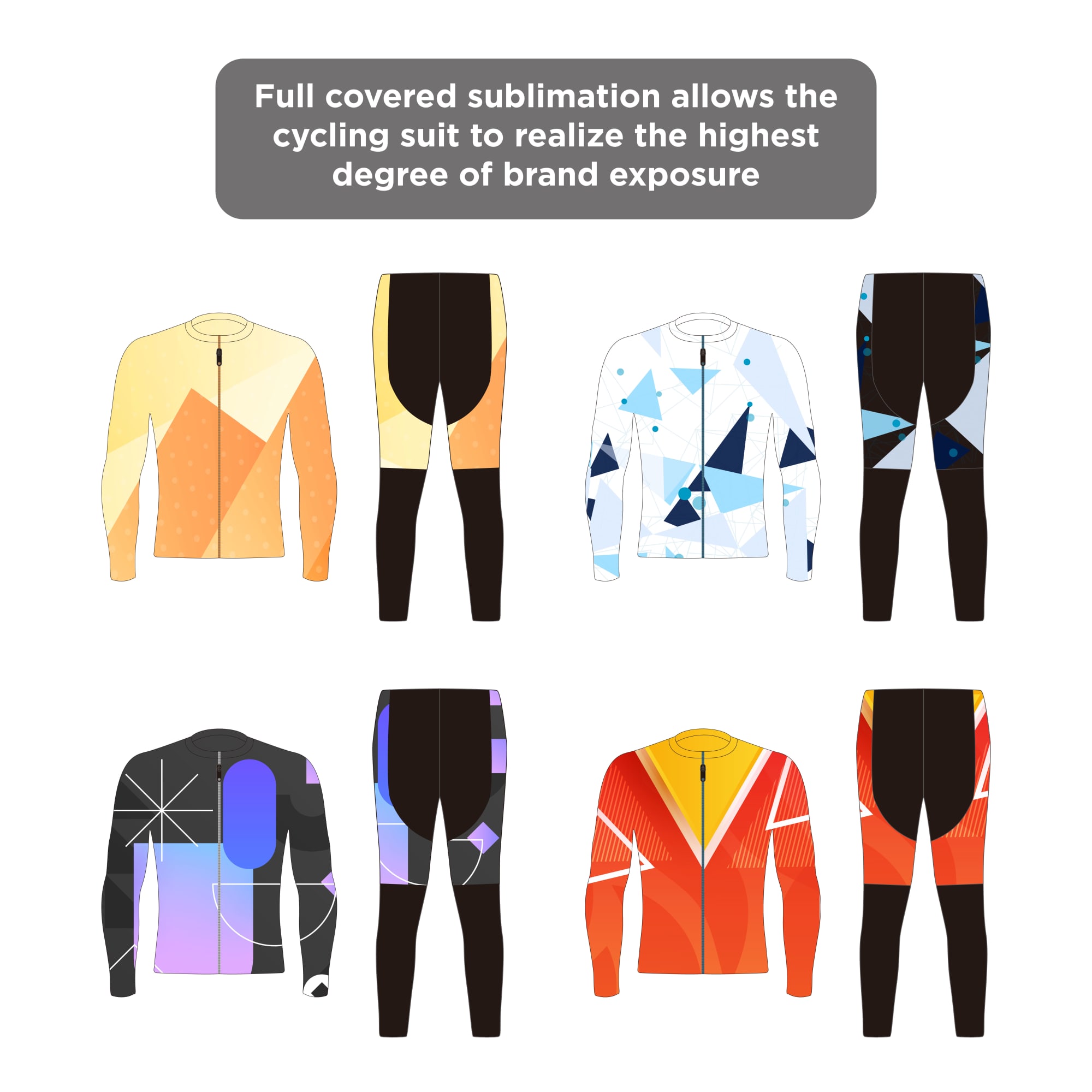 Men's Sublimated Long Sleeve Cycling Jersey - PCC026 Image