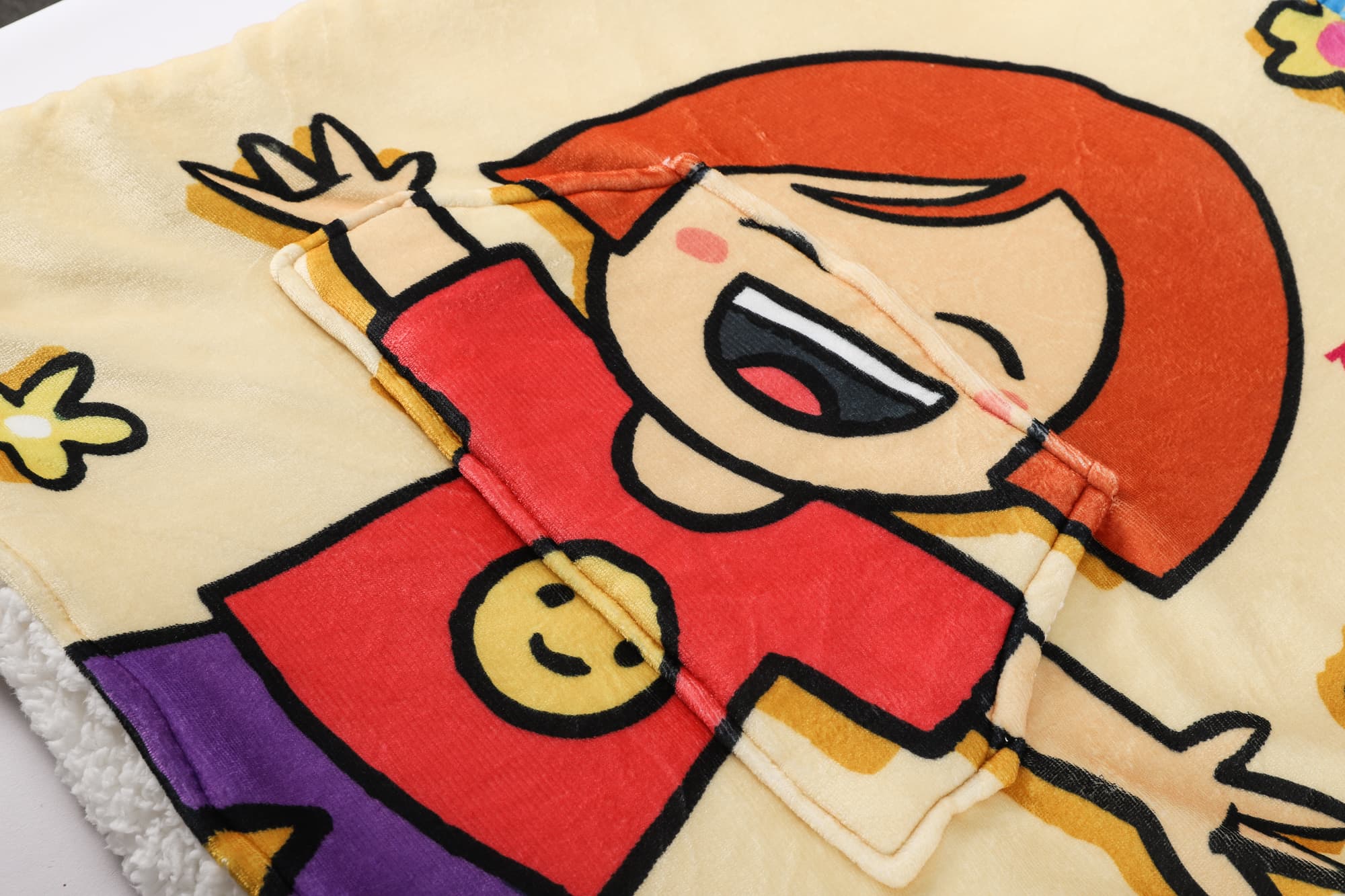Kids' premium 100%Polyester Sublimated Wearable Blanket - PCC063 Image 