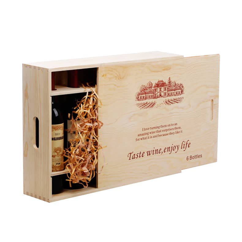 Six-pack Wooden Wine Gift Box - PCPB580 Image 