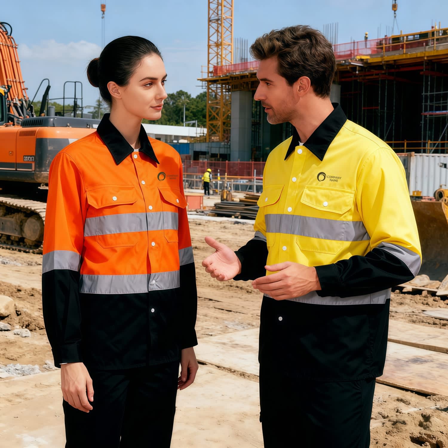 Alternative view of Unisex Cotton Hi-Vis Reflective L/S Shirt