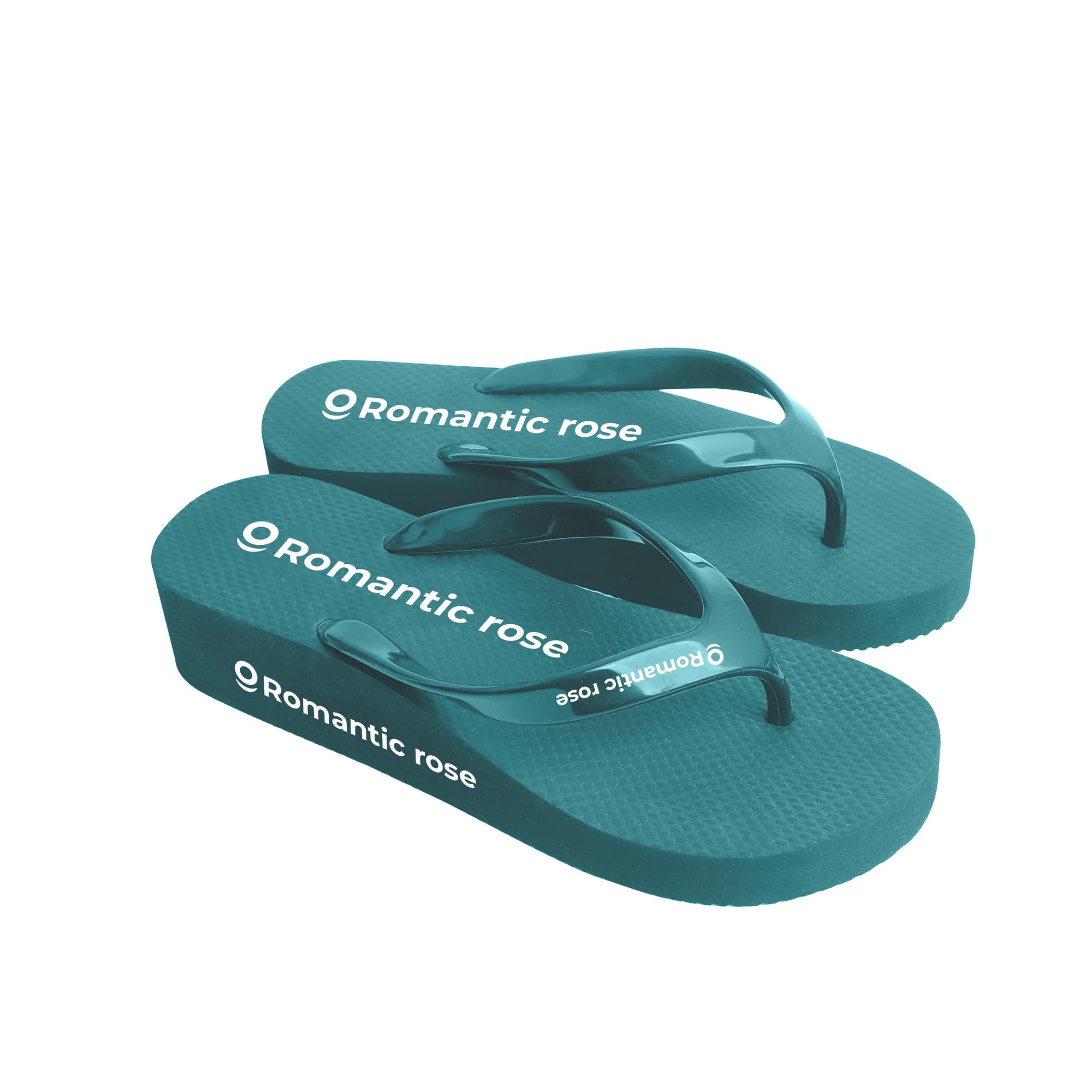 Rubber Platform Talking Footprint Thongs