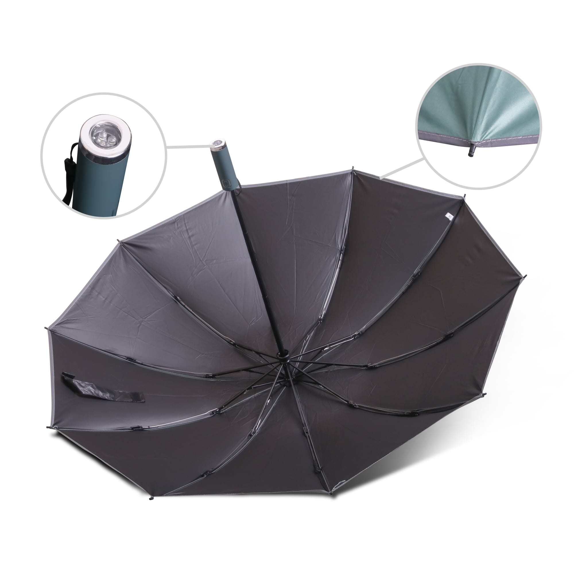 Folding Ten-Panel Umbrella with LED Light - PCH785 Image 