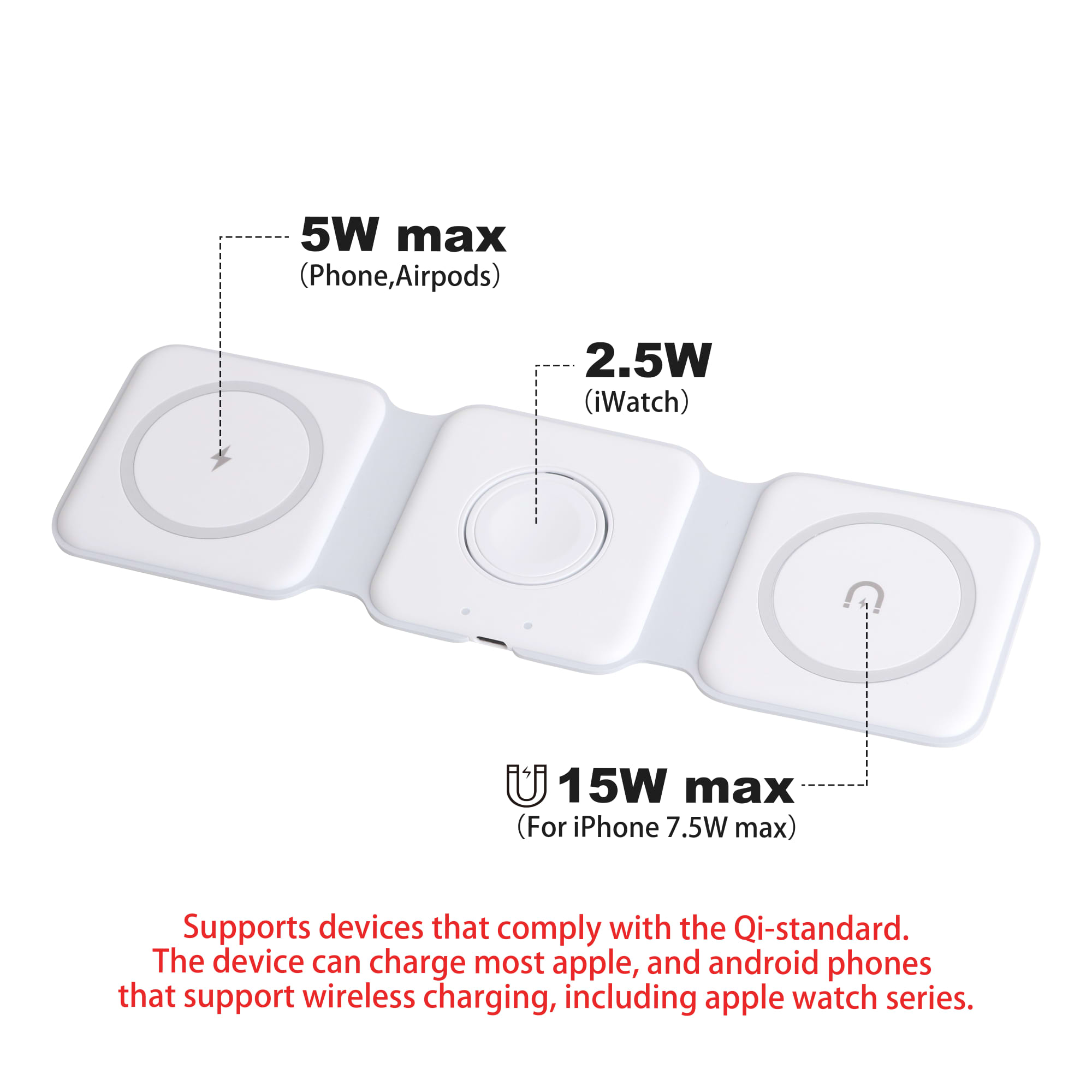 3-In-1 Foldable Magsafe Wireless Charger - PCT280 Image