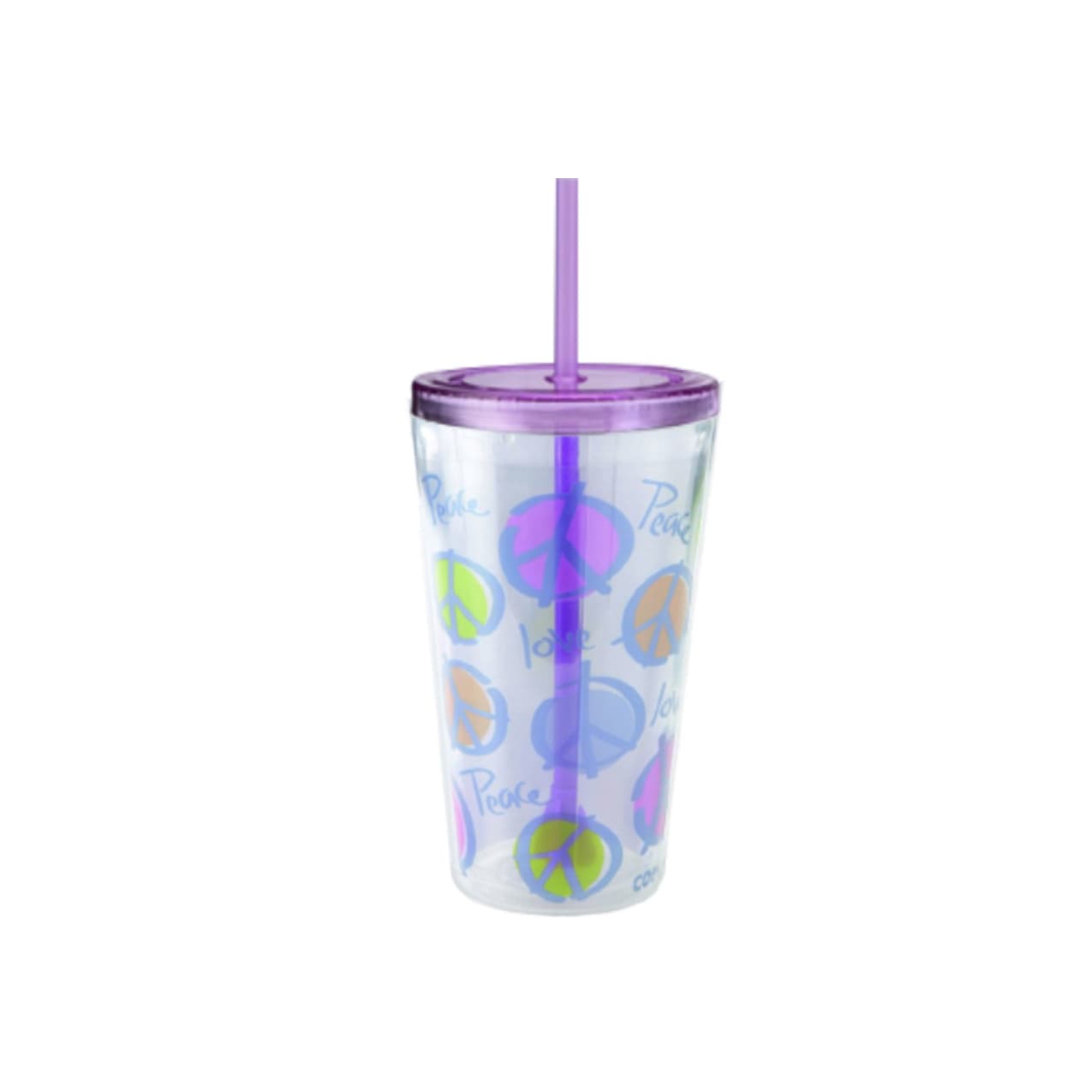 24oz Plastic Cups with Lids & Straws - PXD277 Image 