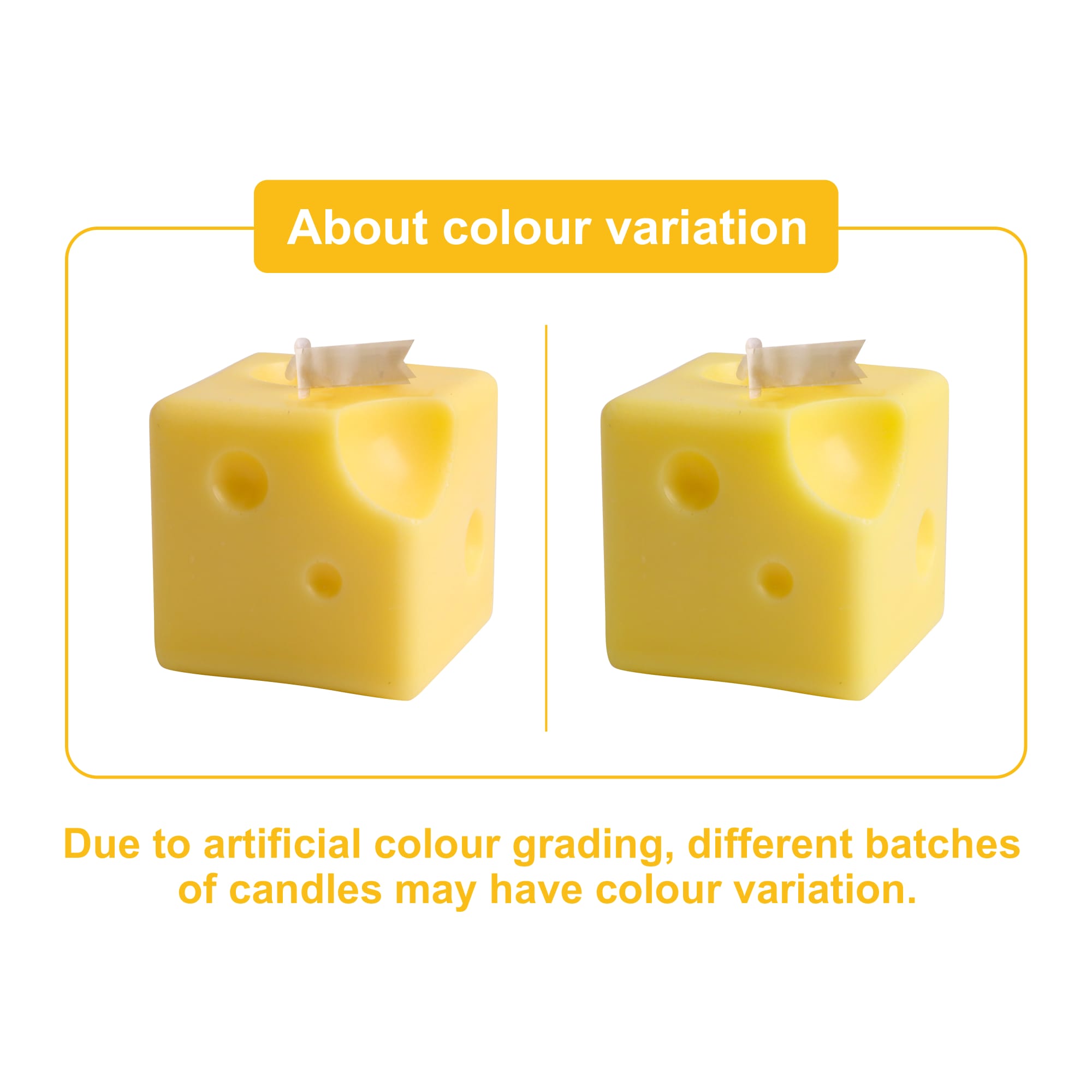 Square Shape Cheese Candles - PCHC004 Image 