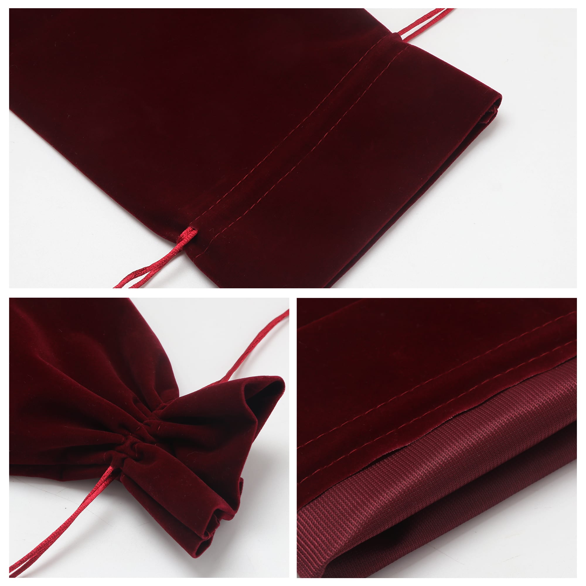 Drawstring Velvet Wine Bottle Bag