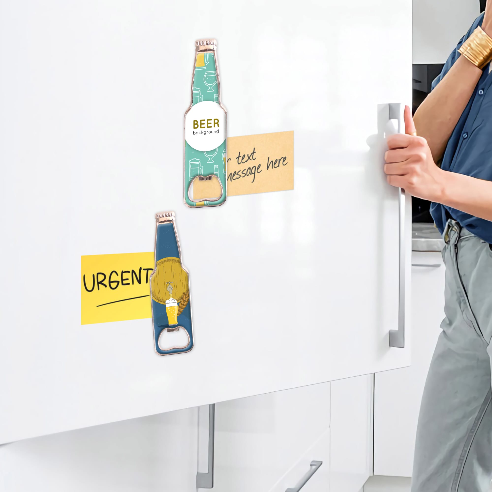 Bottle Shaped Opener Fridge Magnet - PCH659 Image 