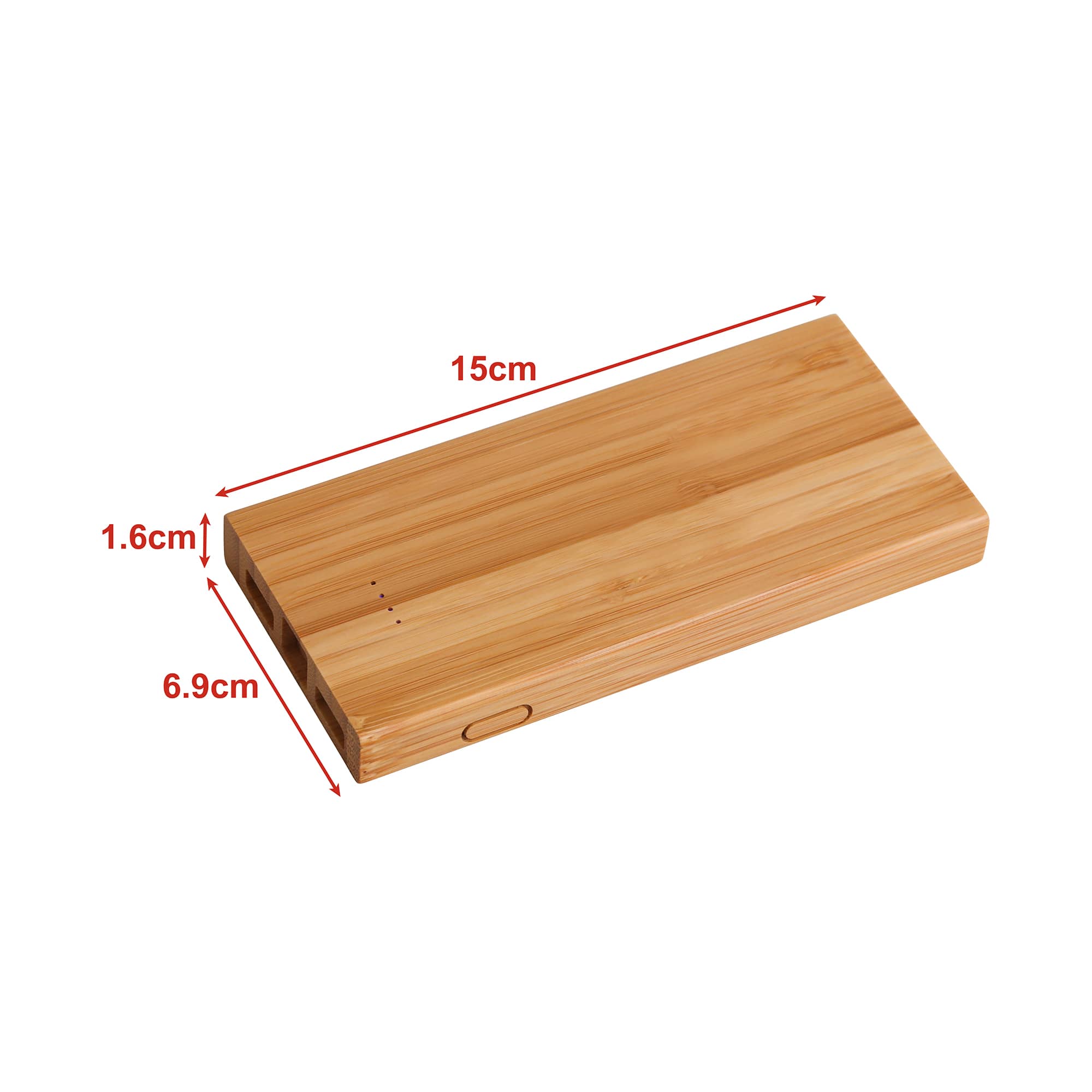 10000mAh Bamboo Wireless Power Bank - PCB179 Image 