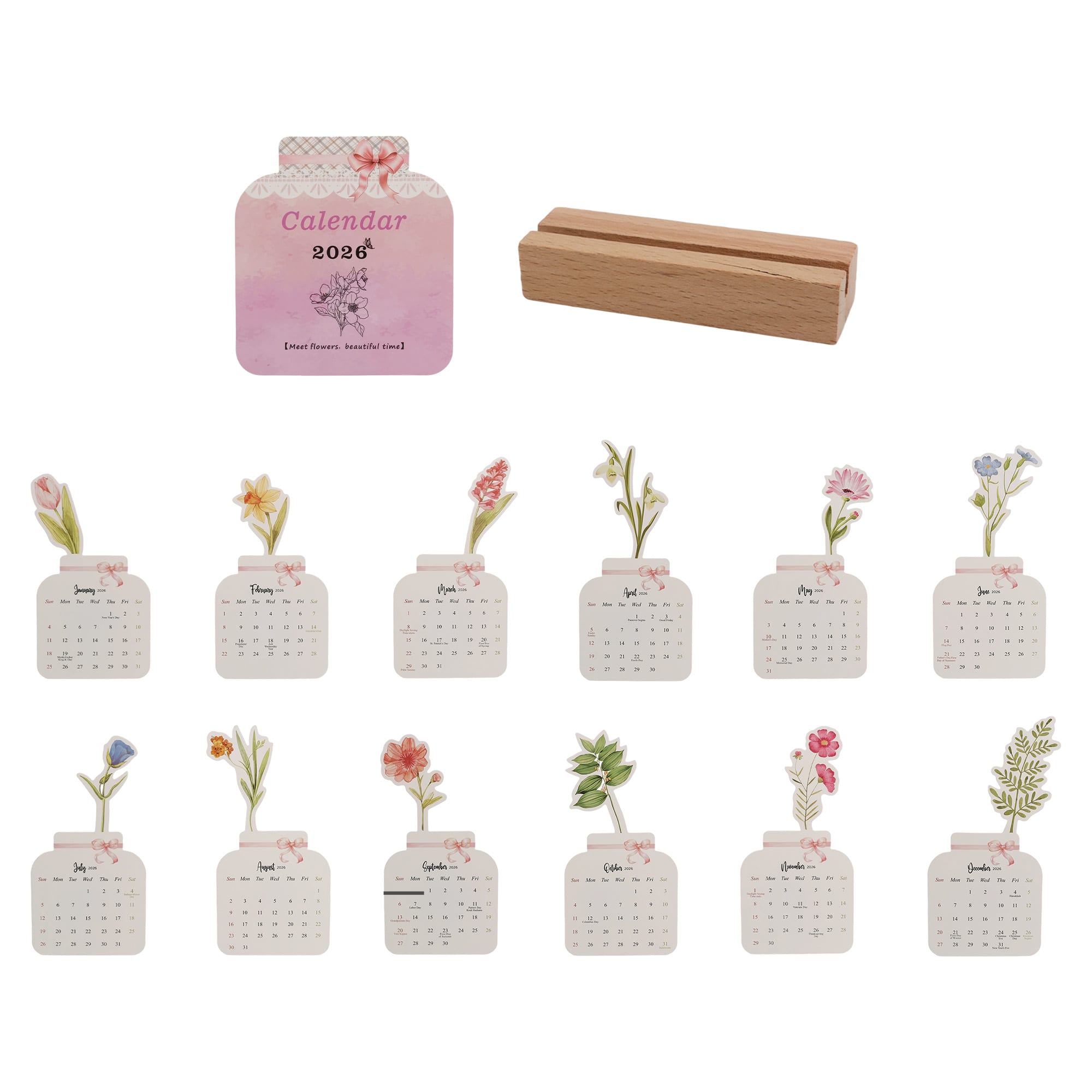Alternative view of Flowers Desk Calendar