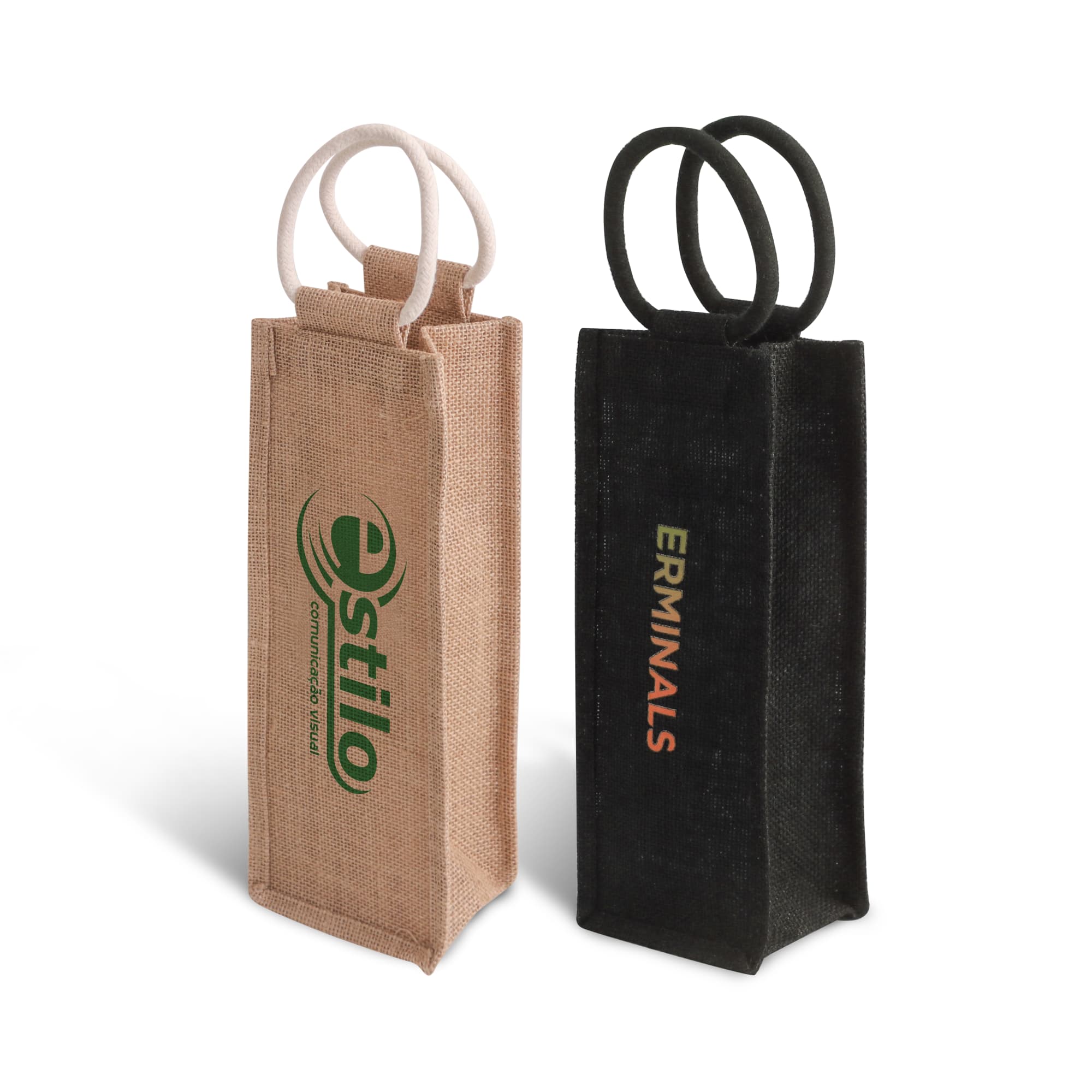 Jute Single Bottle Wine Carrier