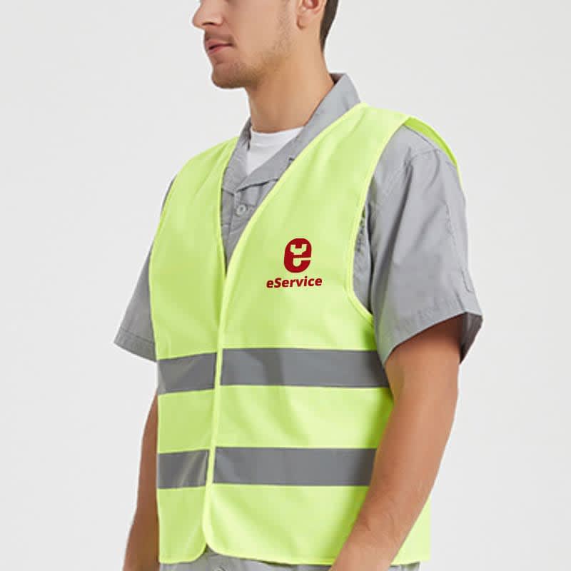 Unisex Adults Classic Hi-Vis Vest with Horizontal Reflective Tape - PCCH042 Image 
