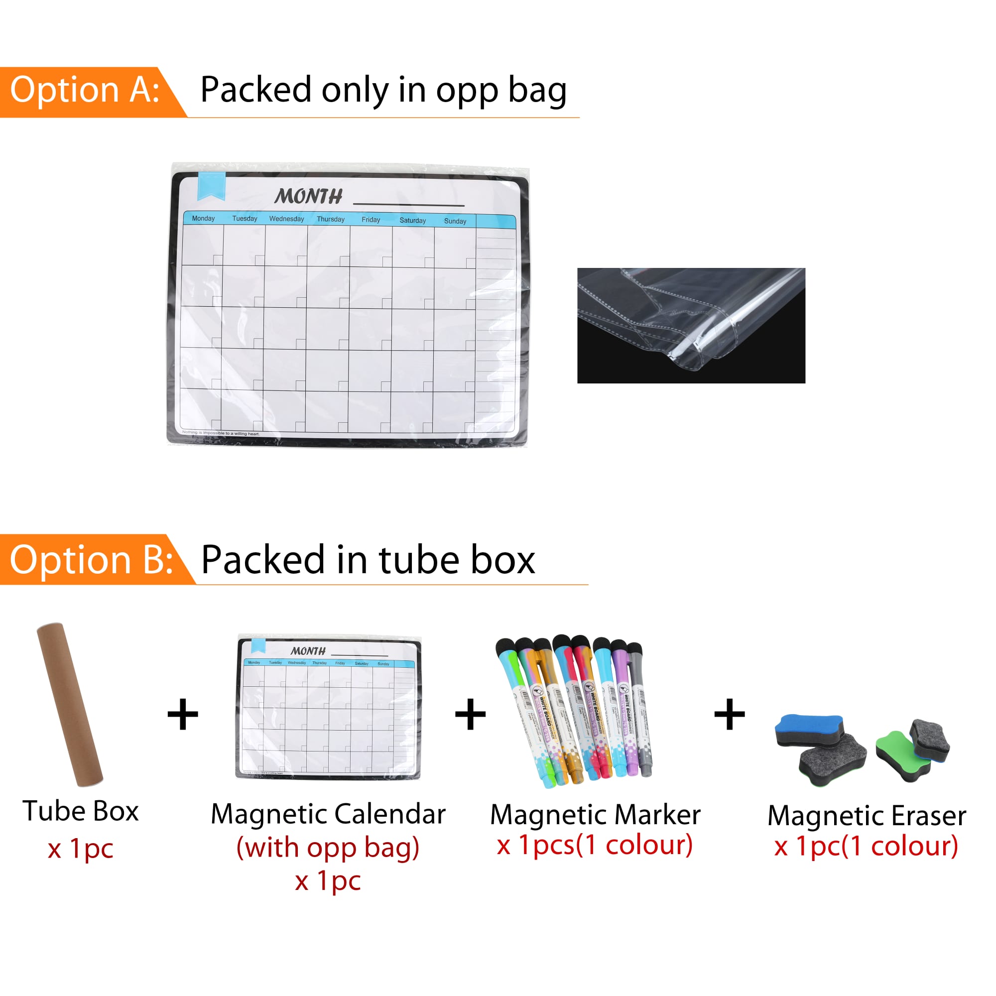 Erasable Magnetic Calendar Planner - PCH280 Image 