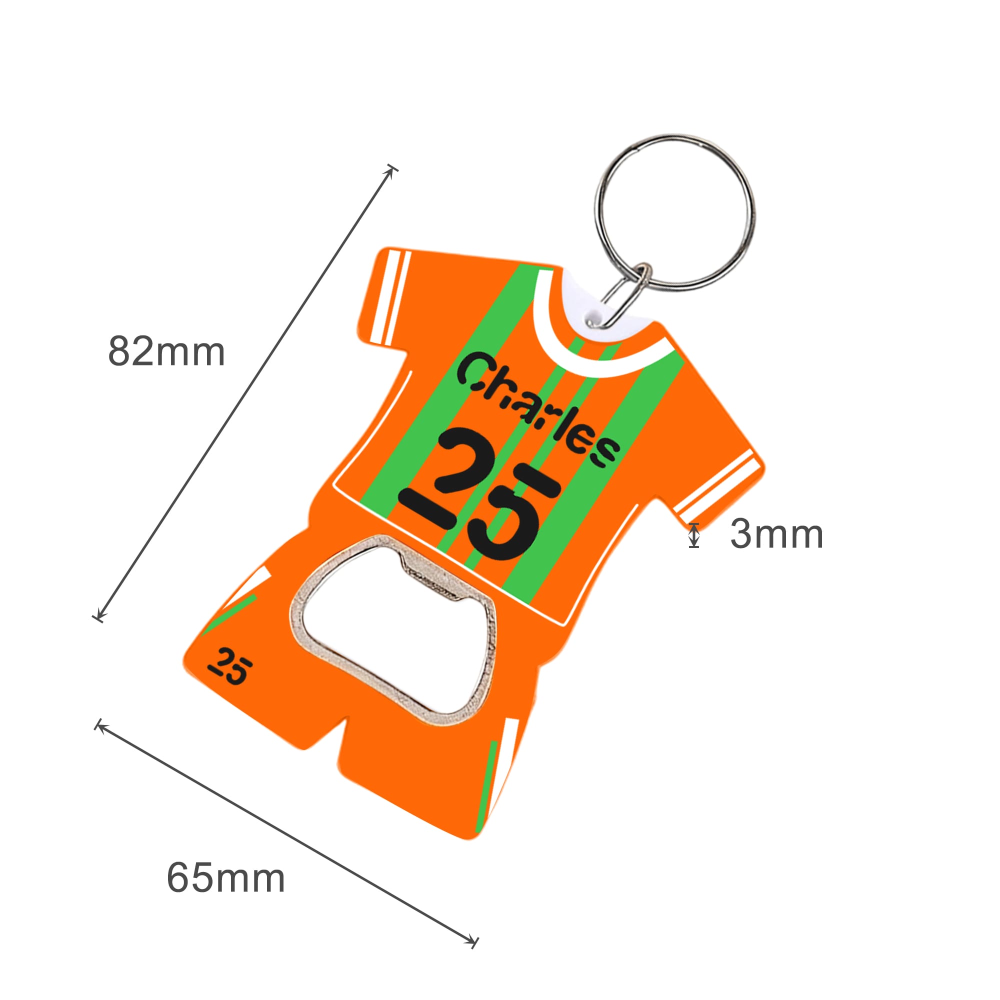 Alternative view of Sport Jersey Bottle Opener Keyring