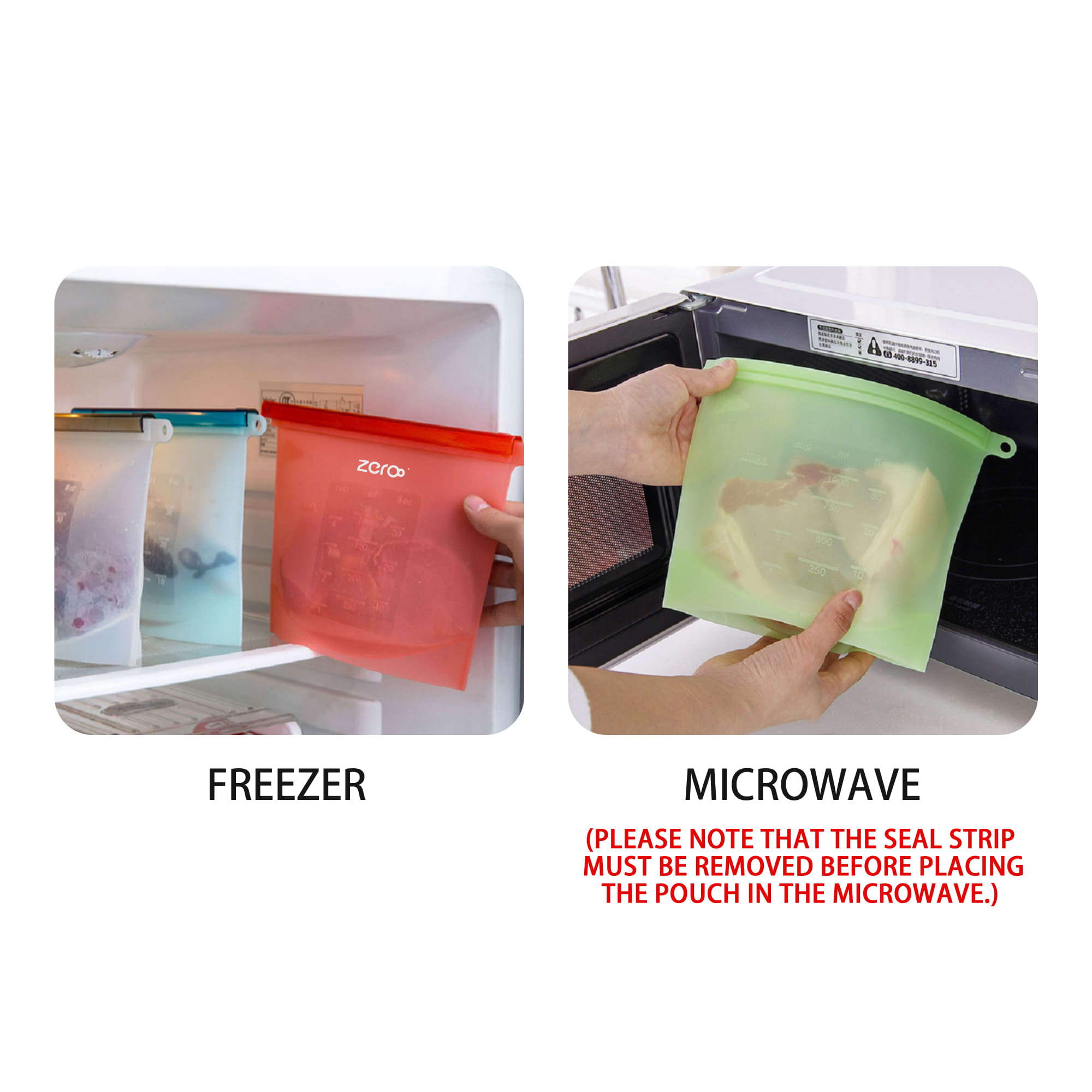 Silicone Reusable Storage Pouch - 500ML - PCPB620 Image 