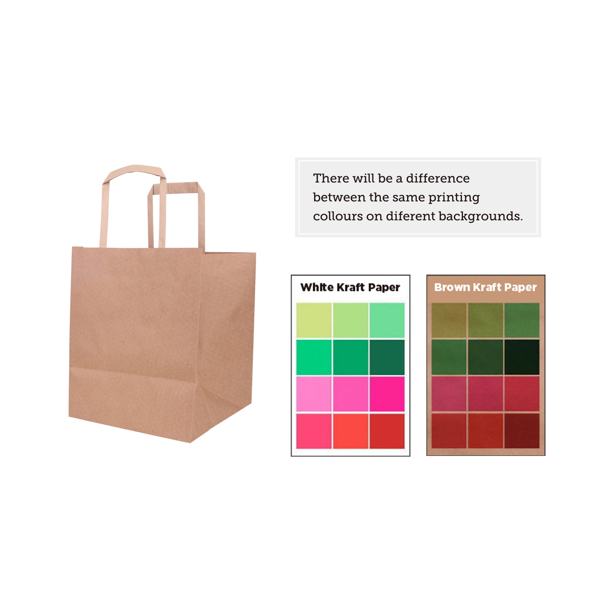 Flat Handle Kraft Paper Bag(150x170x150mm) - PCPB020 Image