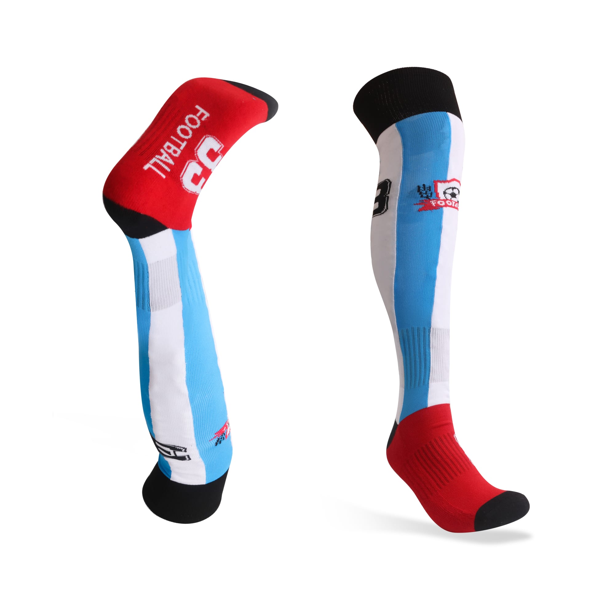 Alternative view of Knee High Custom Pattern Football Socks - With Towel Bottom