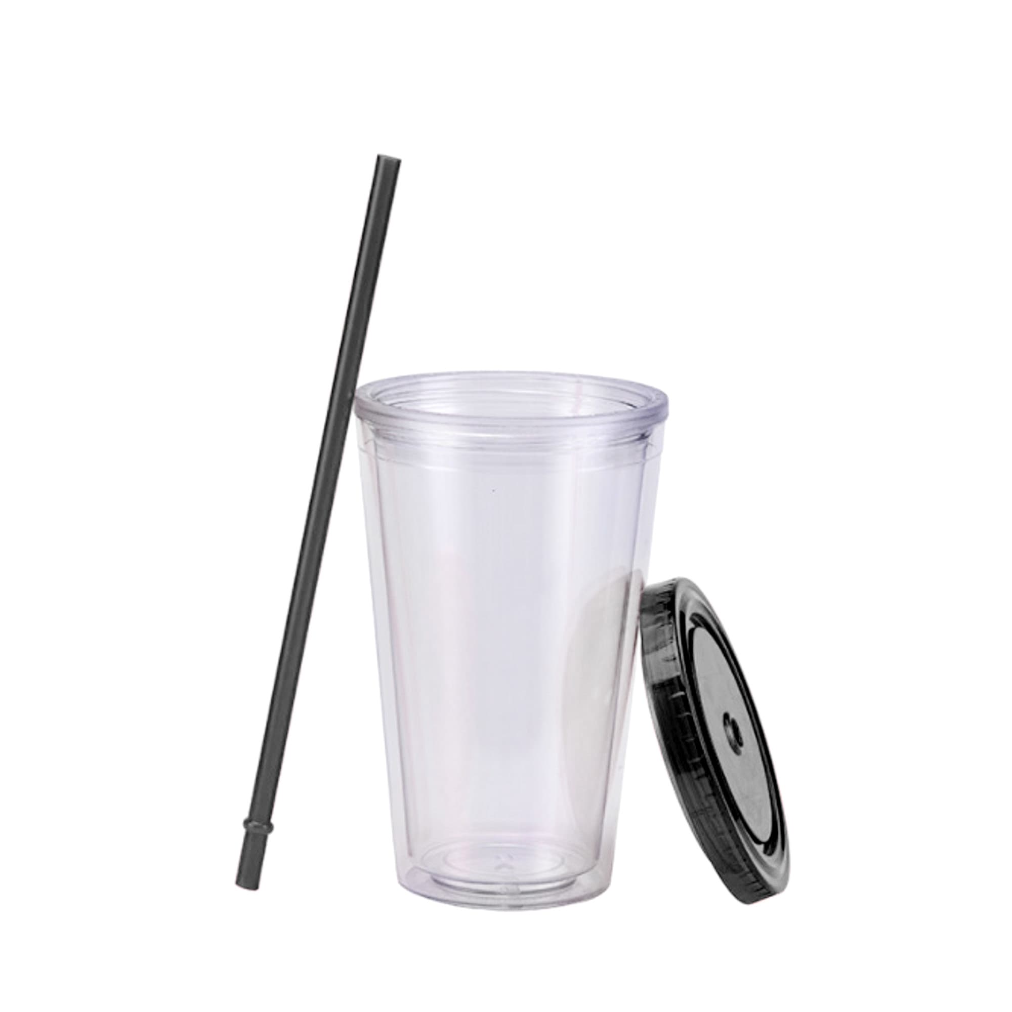 Alternative view of 16oz Plastic Cups with Lids & Straws