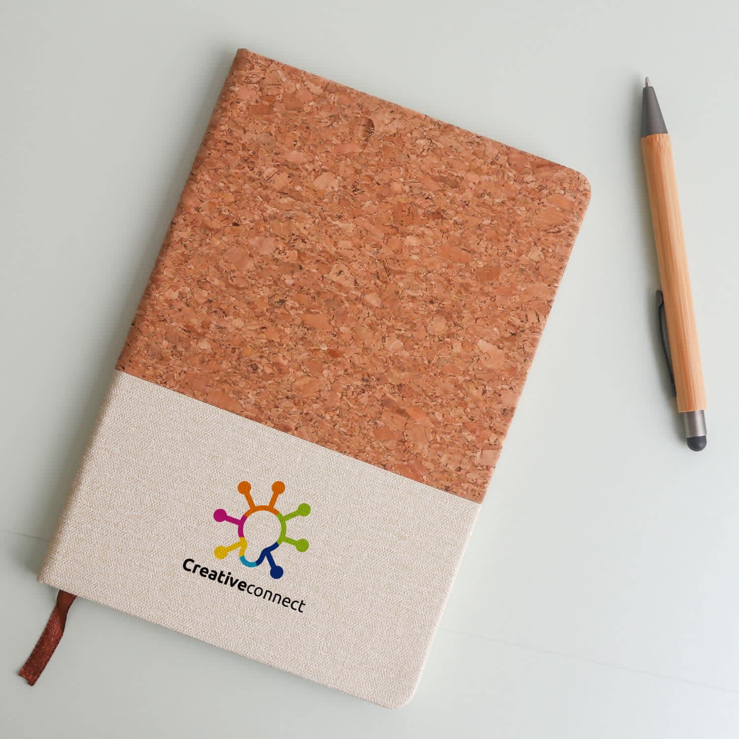 Natural Cork & Cotton A5 Notebook - PCS072 Image