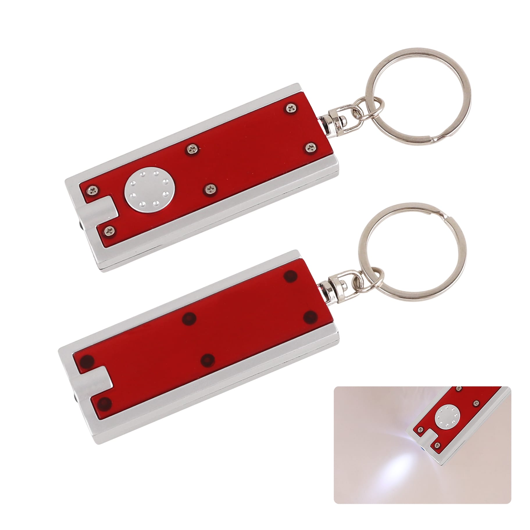Rectangle LED Keyring - PCH663 Image 