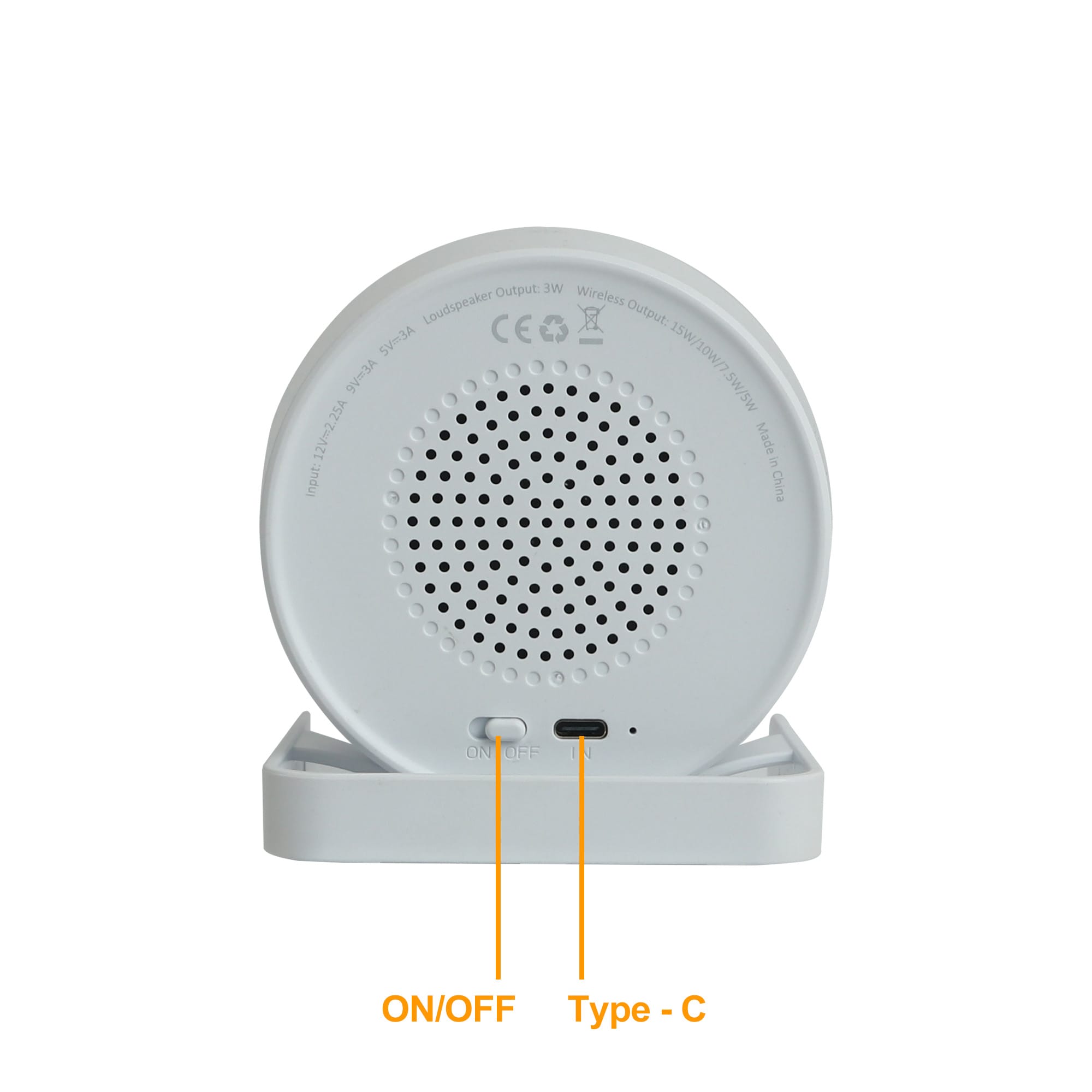 Night Light Speaker with wireless charger
