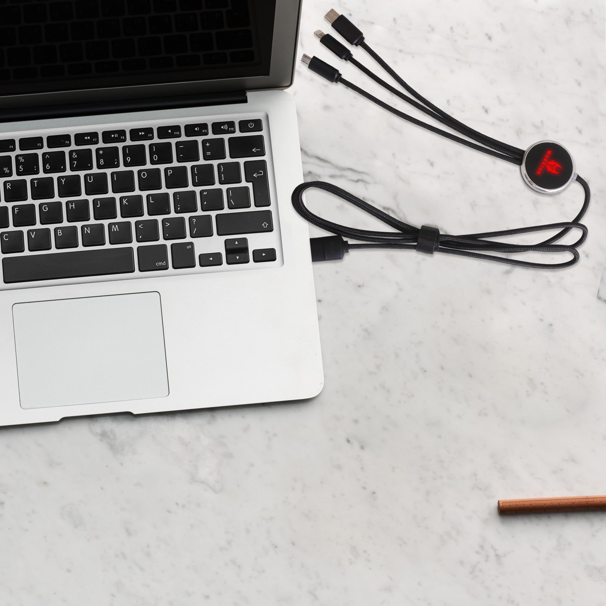 3-In-1 Light Up 1.2m Long Charging Cable - PCBA122 Image 
