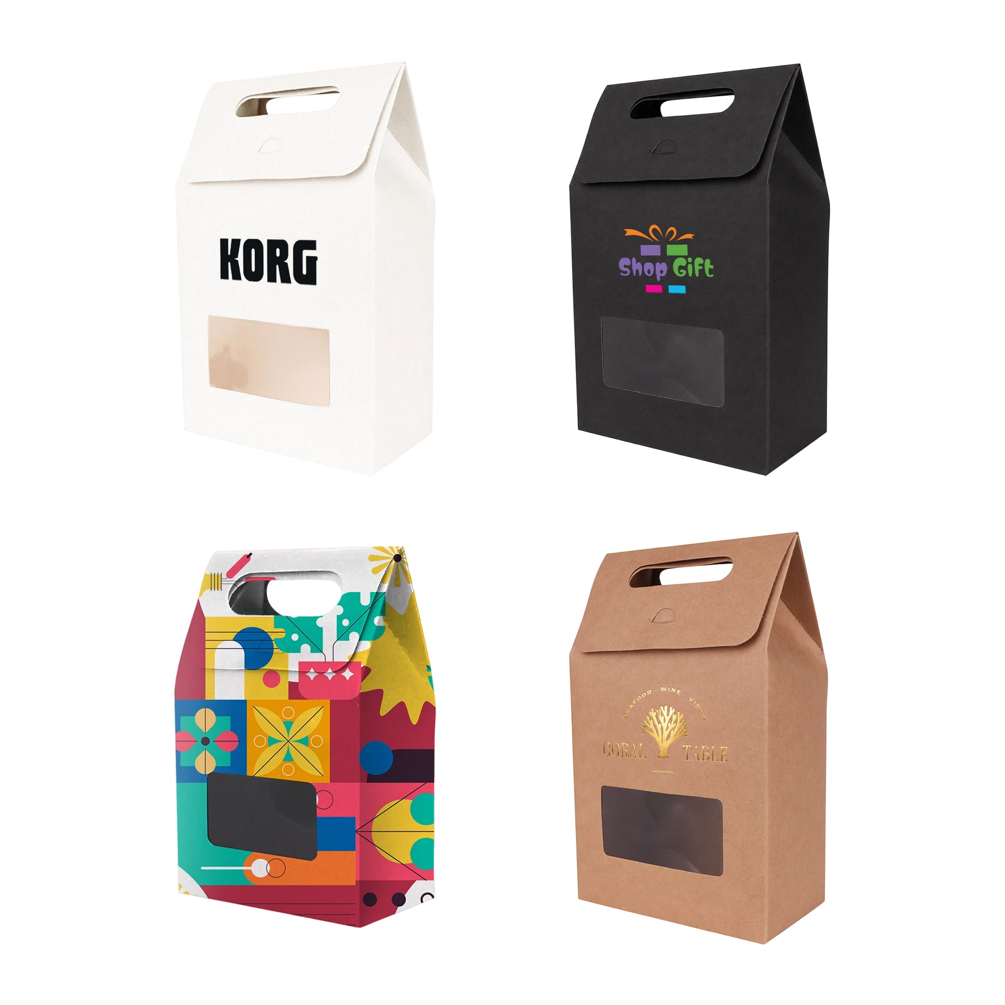 Die cut Handle Bag with Window(160x270x90mm)