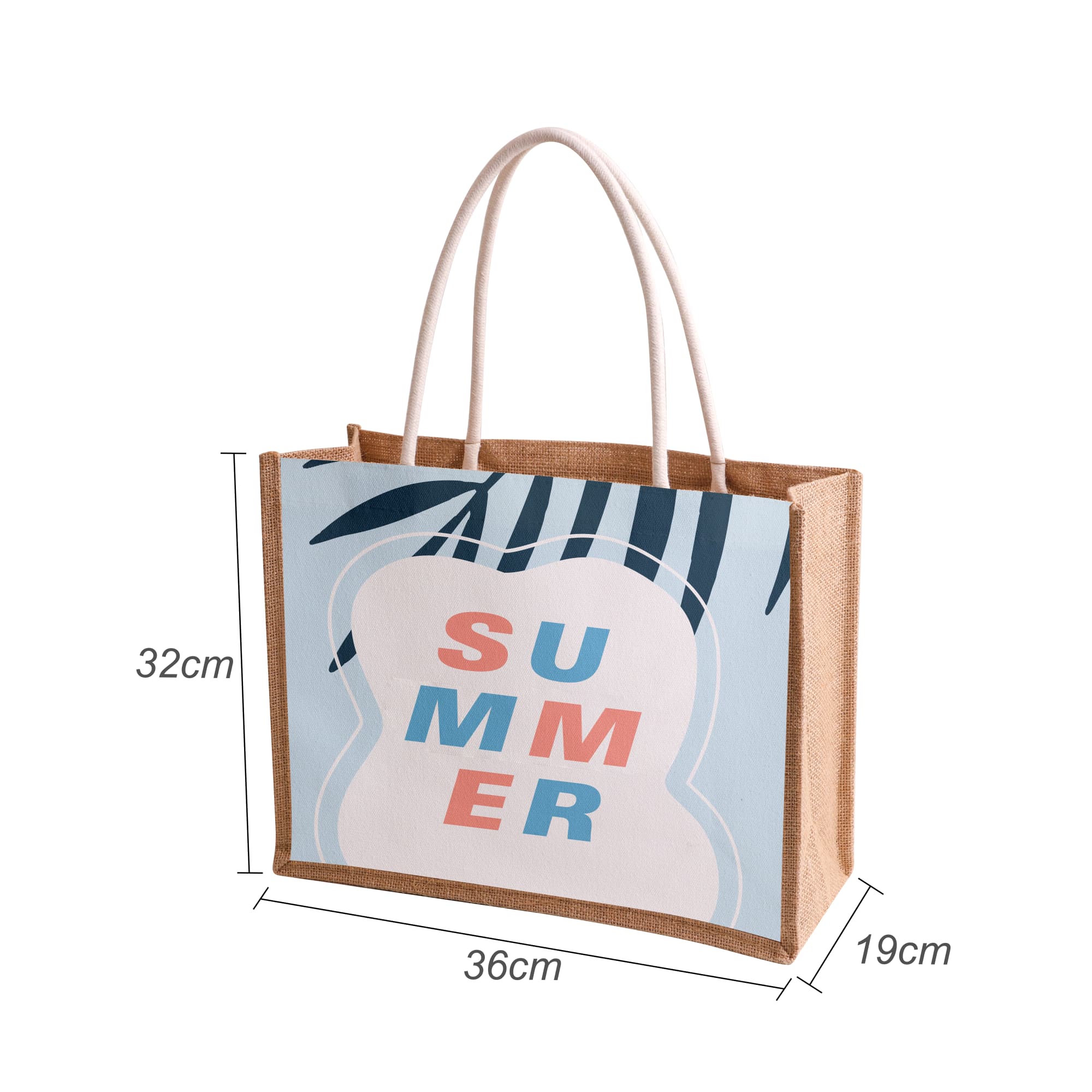 Canvas and Jute Tote Bag - PCPB812 Image